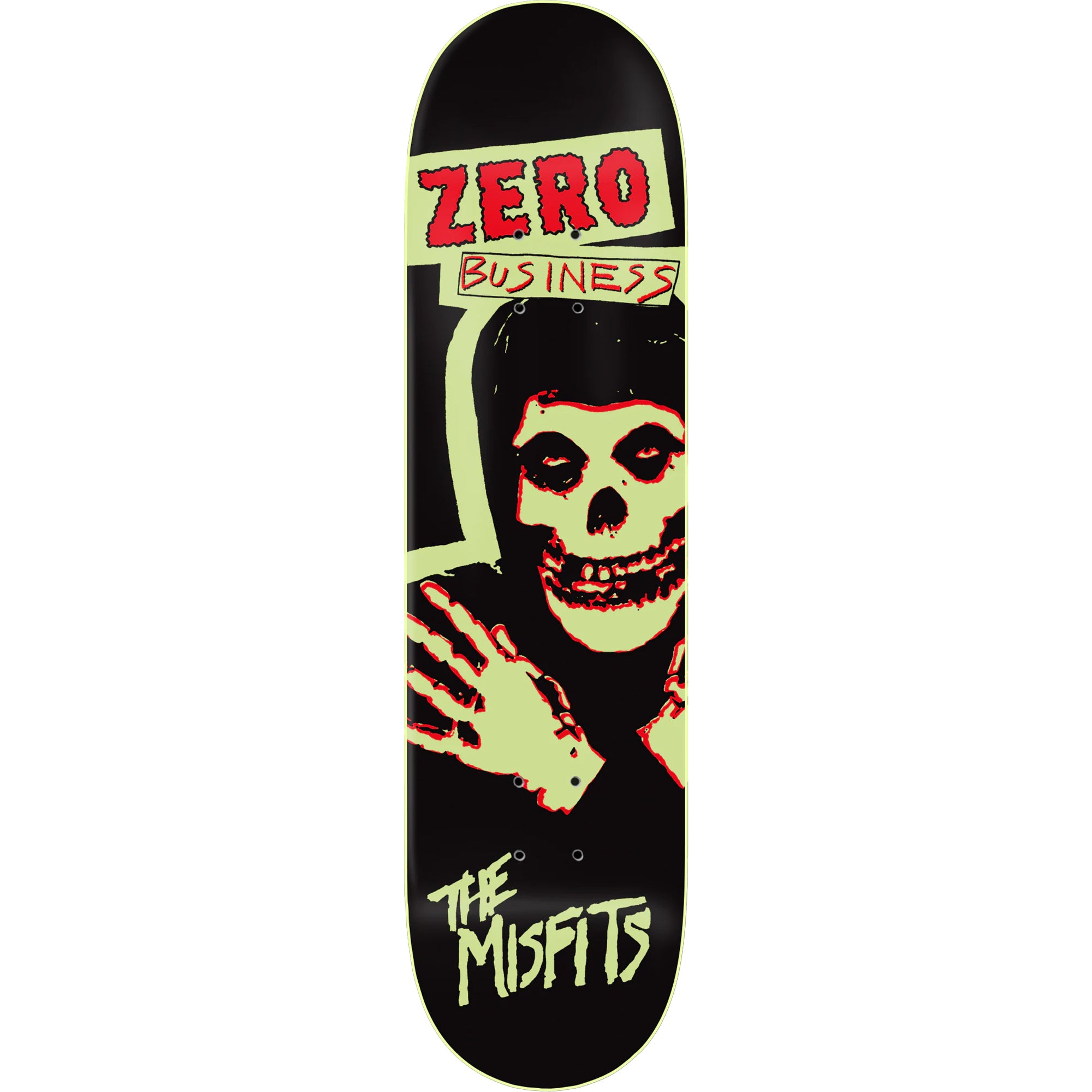 Zero x Misfits Zero Business GITD Dip Skateboard Deck 8.5"
