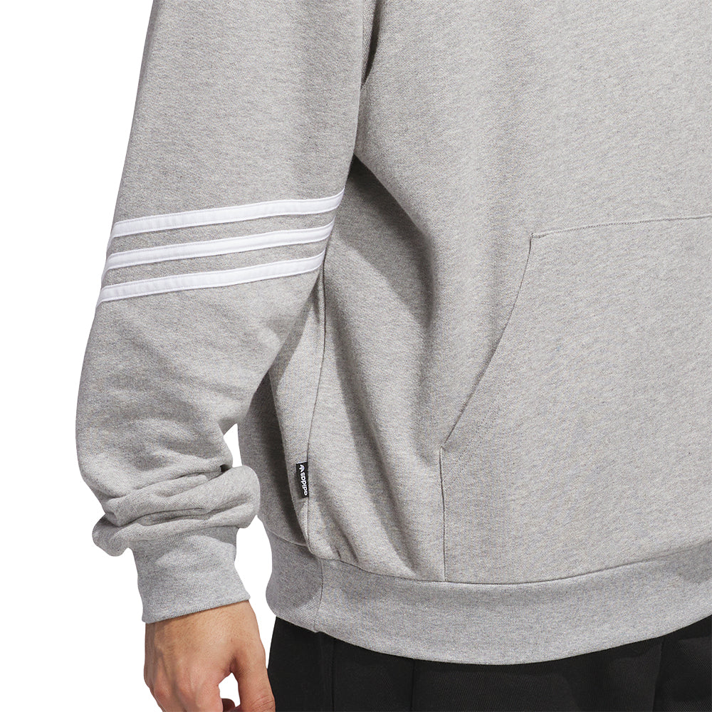 Adidas Classic Hoodie Medium Grey Heather/White