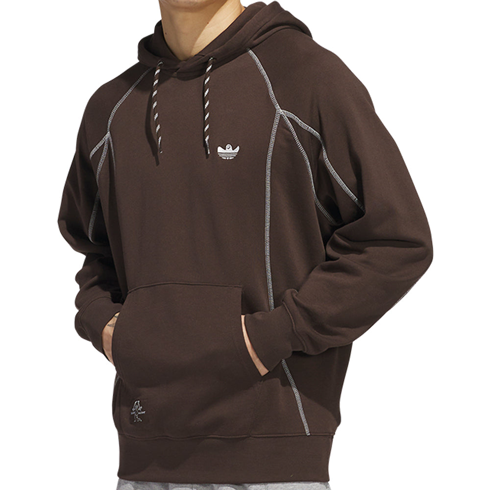 Adidas Shmoo Featherweight Hoodie Dark Brown/Core White