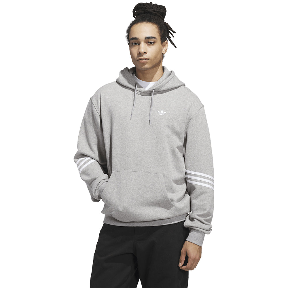Adidas Classic Hoodie Medium Grey Heather/White