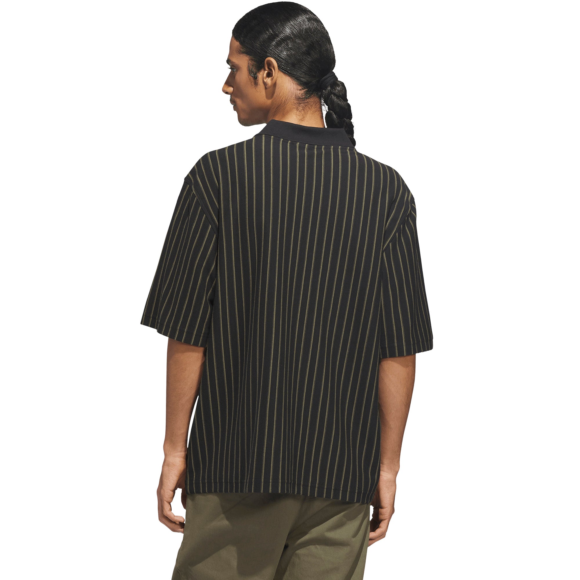 adidas Classic Polo Shirt Black/Olive Strata