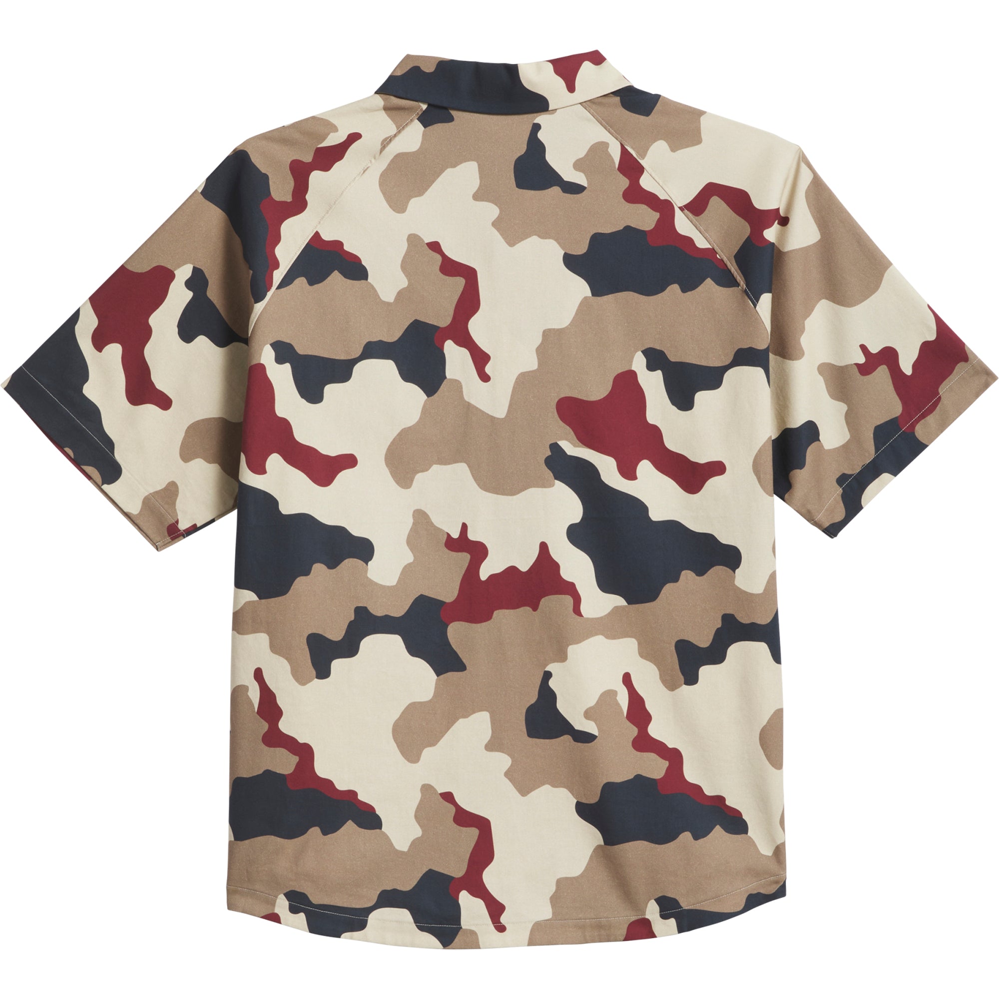 adidas FS+ Button Up Shirt Khaki Three/Khaki Six/Aurora Ink/Shadow Red