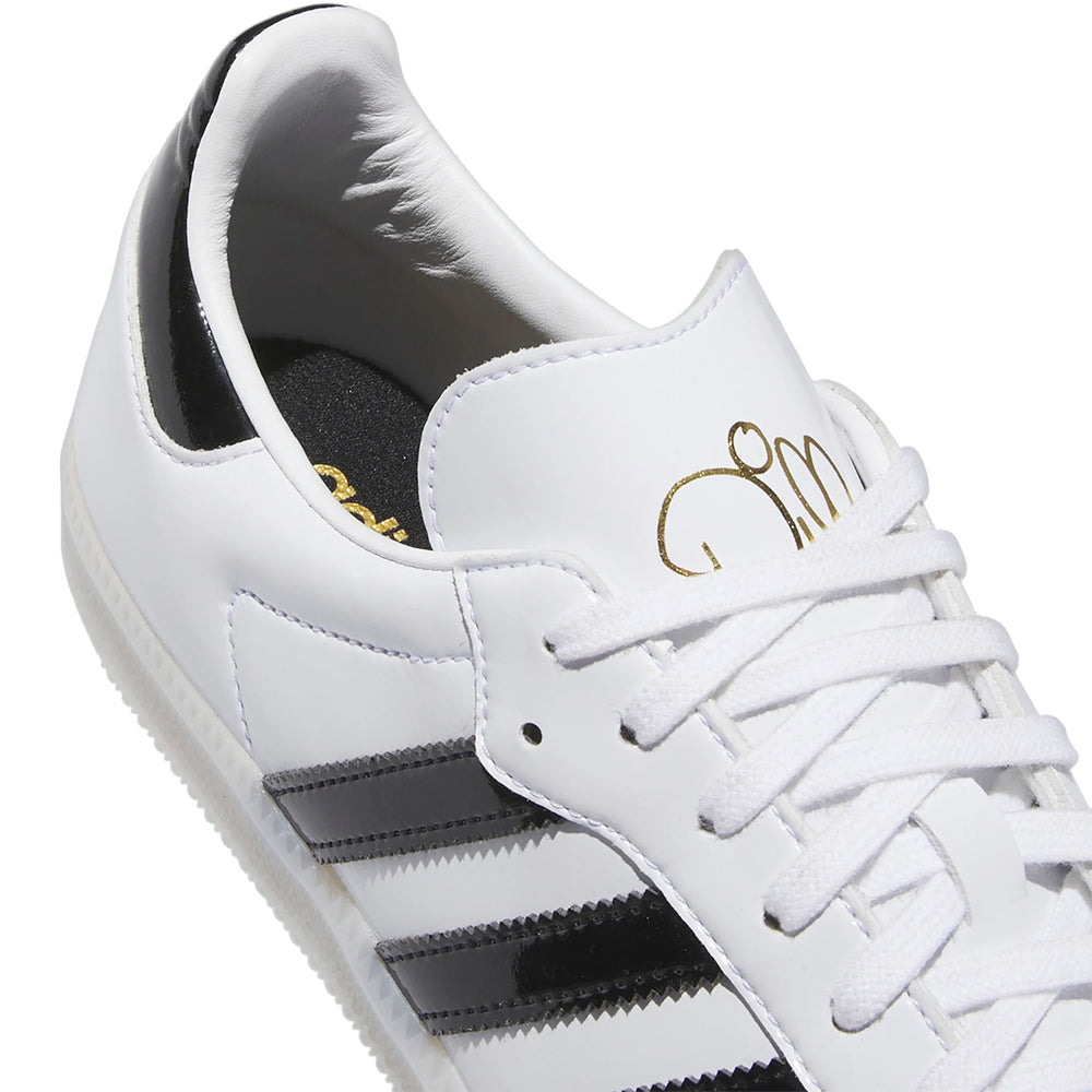 adidas Jason Dill Samba Patent Shoes Cloud White/Core Black/Gold Metallic