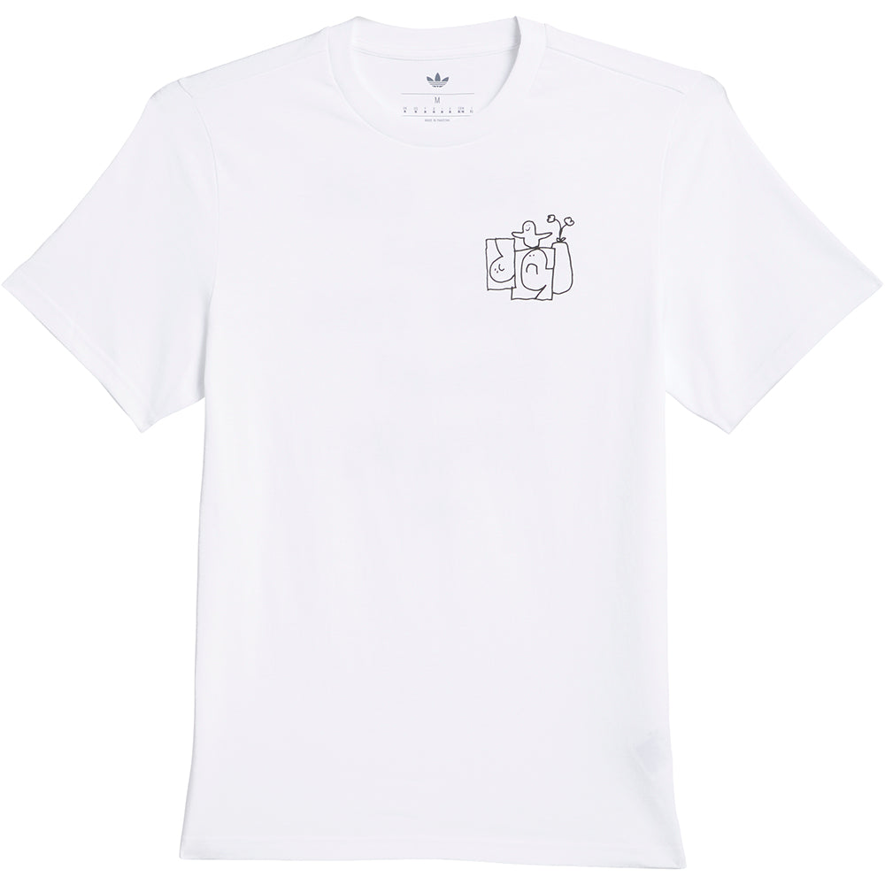 adidas Shmoofoil Stairs T Shirt White/Black