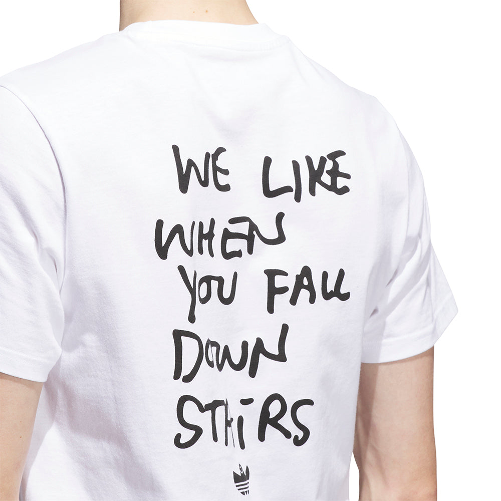 adidas Shmoofoil Stairs T Shirt White/Black