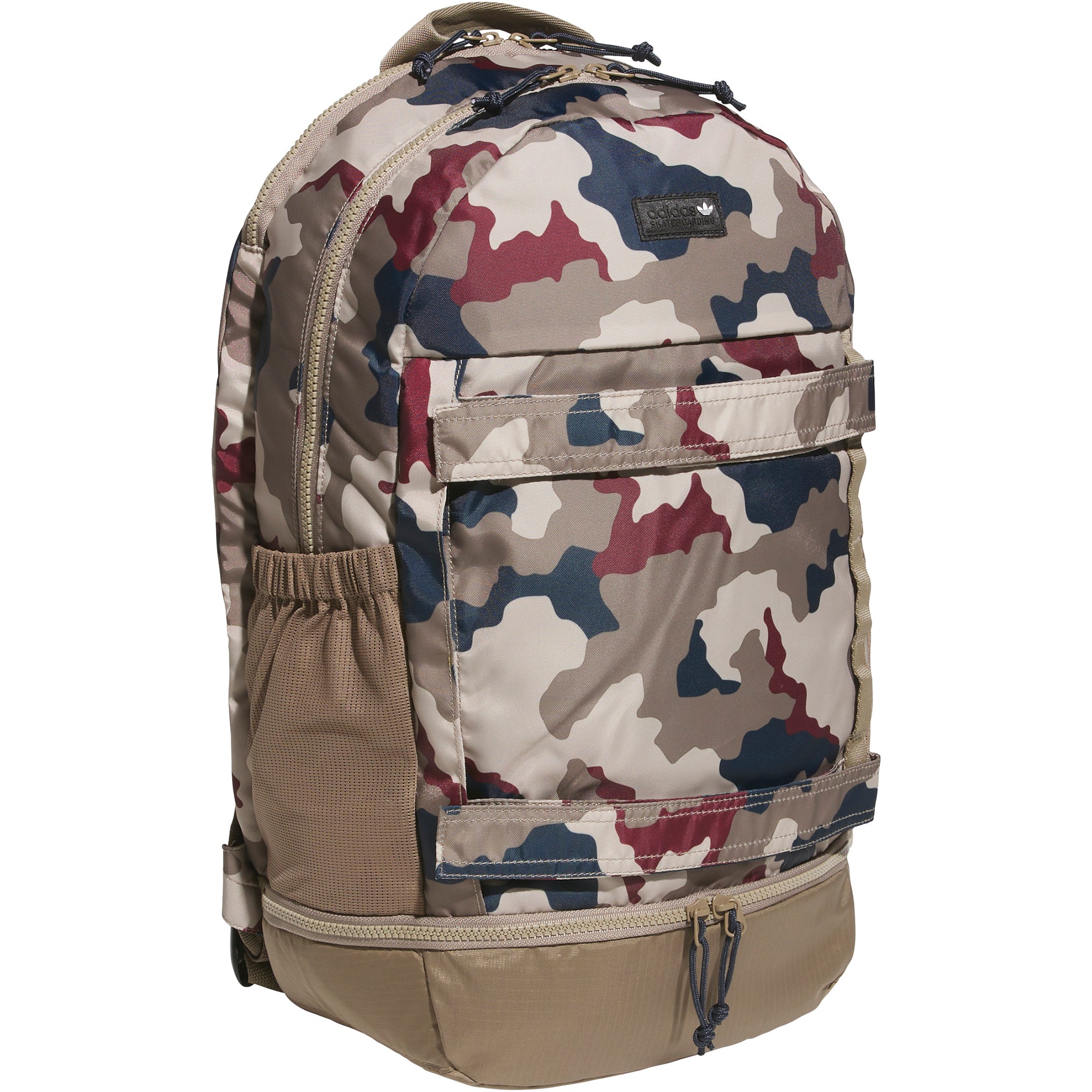 adidas Skateboarding FS+ Camo Backpack Khaki Three/Khaki Six/Aurora Ink/Shadow Red