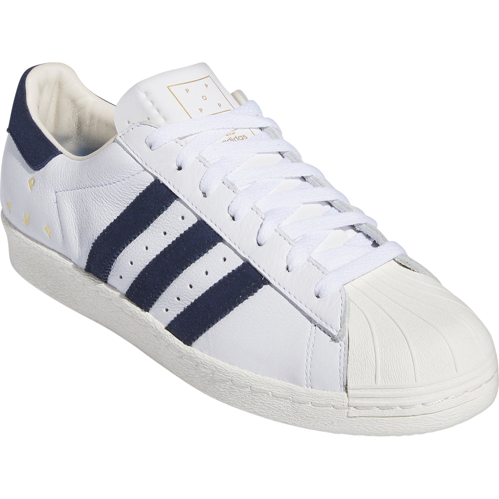 adidas x Pop Trading Company Superstar ADV Shoes Cloud White/Collegiate Navy/Chalk White