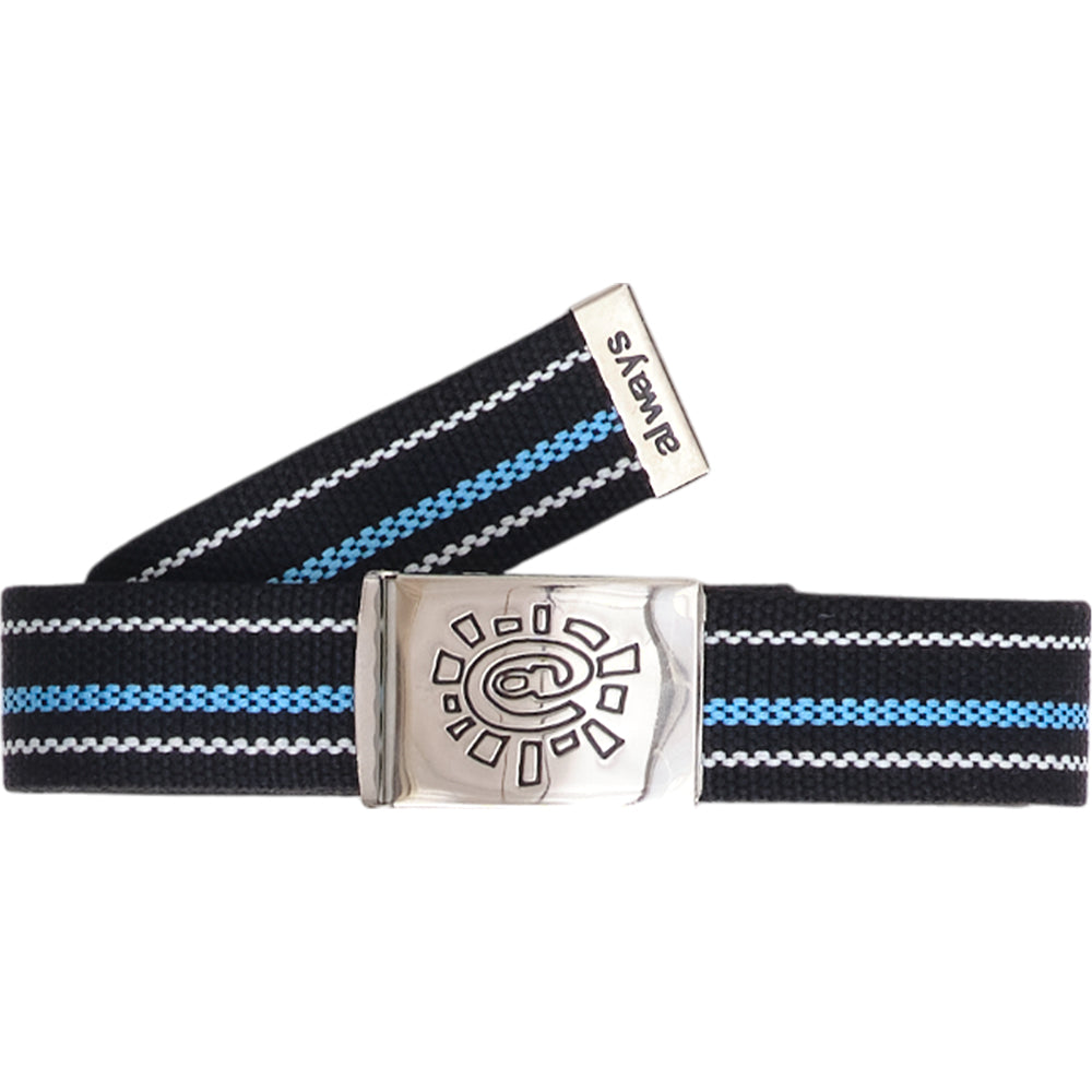 Always Do What You Should Do @sun Stipe Canvas Belt Black/Blue