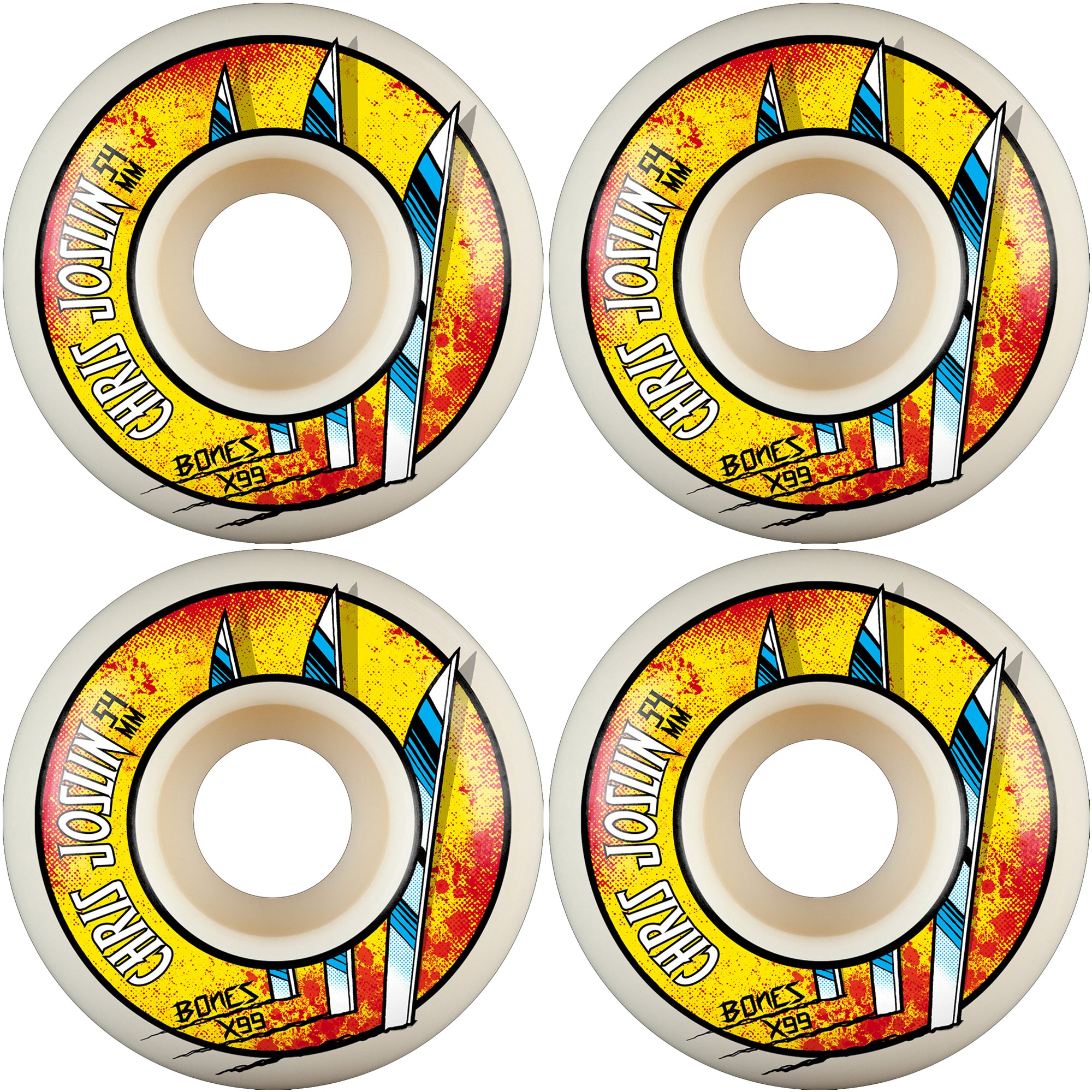 Bones X-Formula Chris Joslin Slice of Life V1 99A Skateboard Wheels 54mm