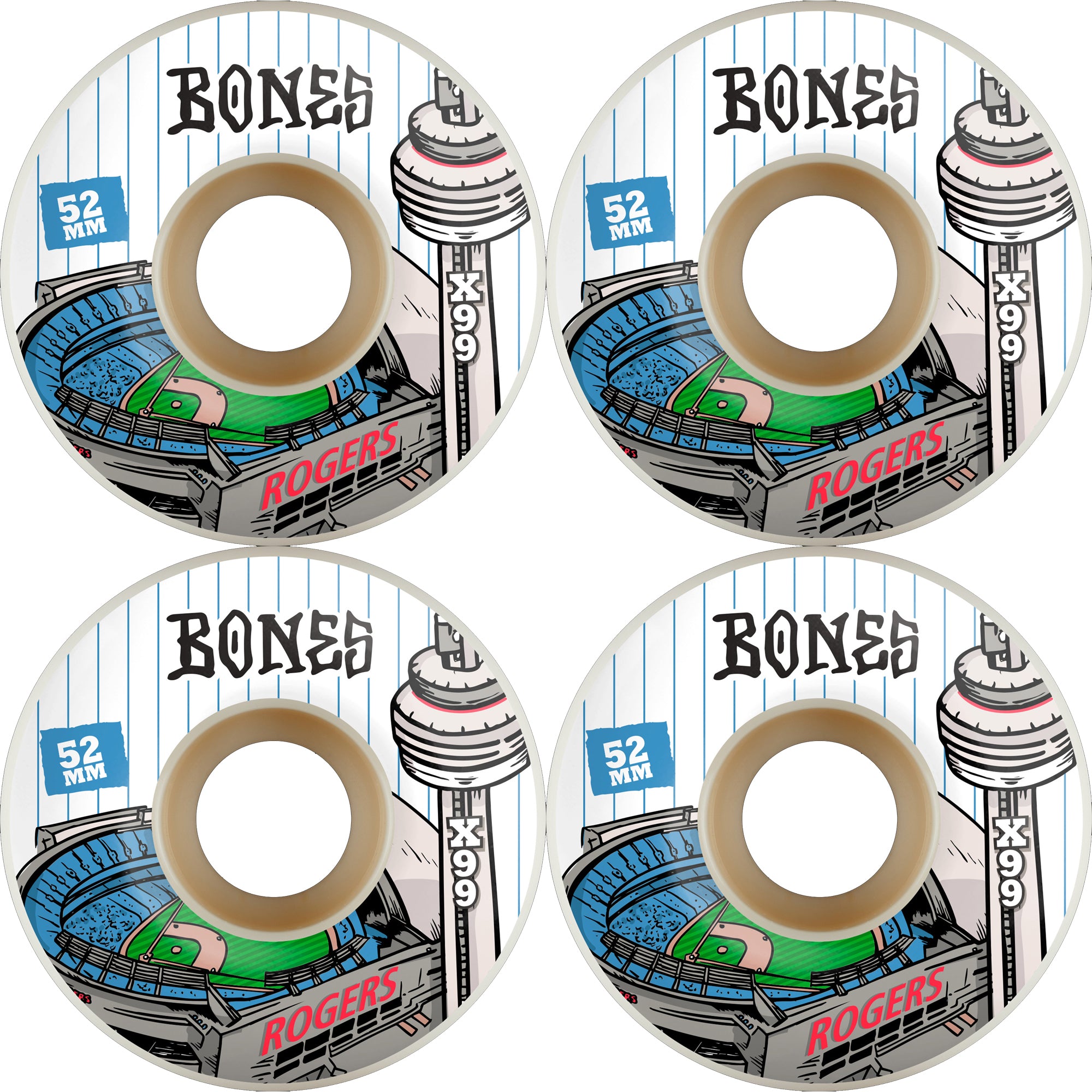 Bones X-Formula TJ Rogers Centre V1 99A Skateboard Wheels 52mm