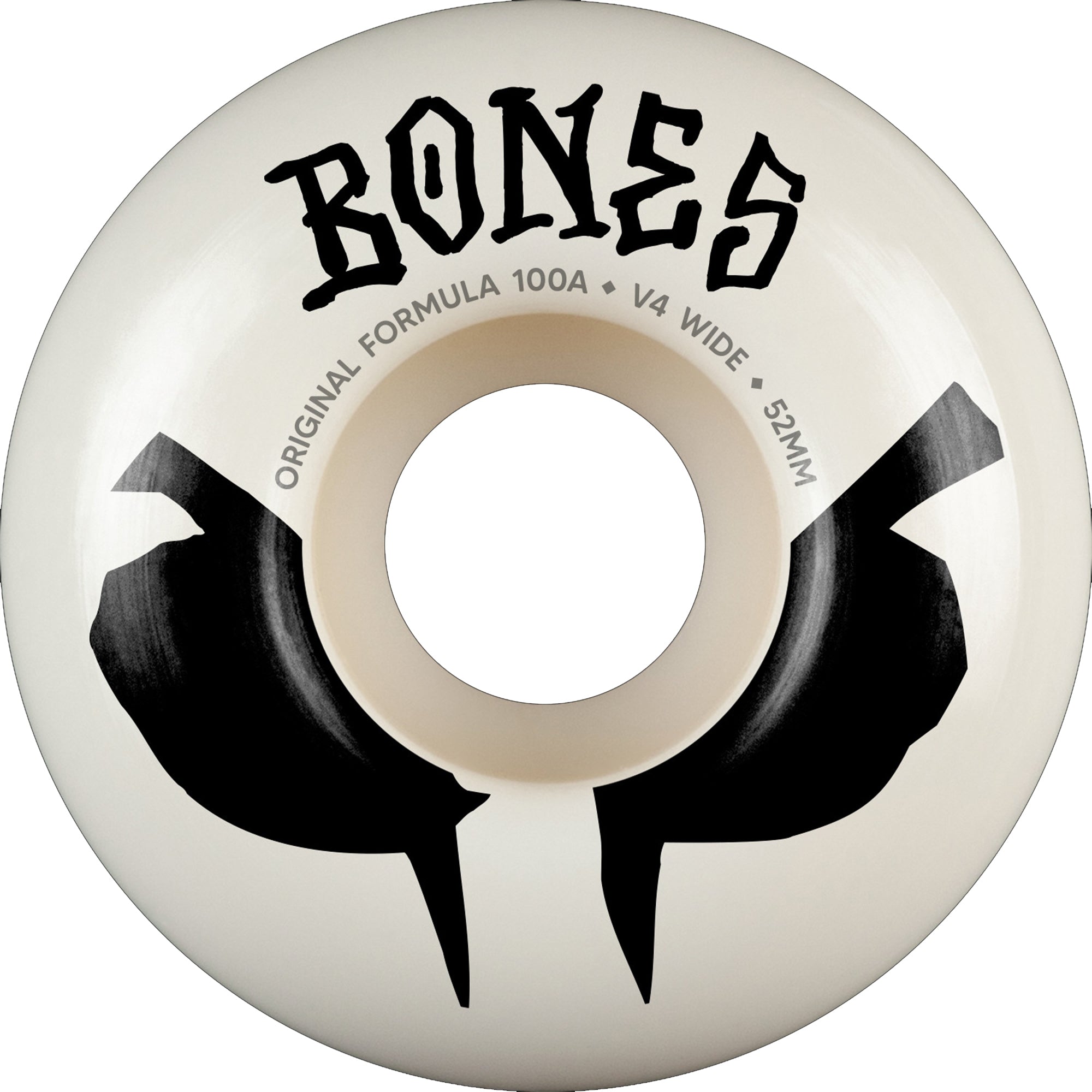 Bones OG Formula 100A V4 Wide Skateboard Wheels White 52mm