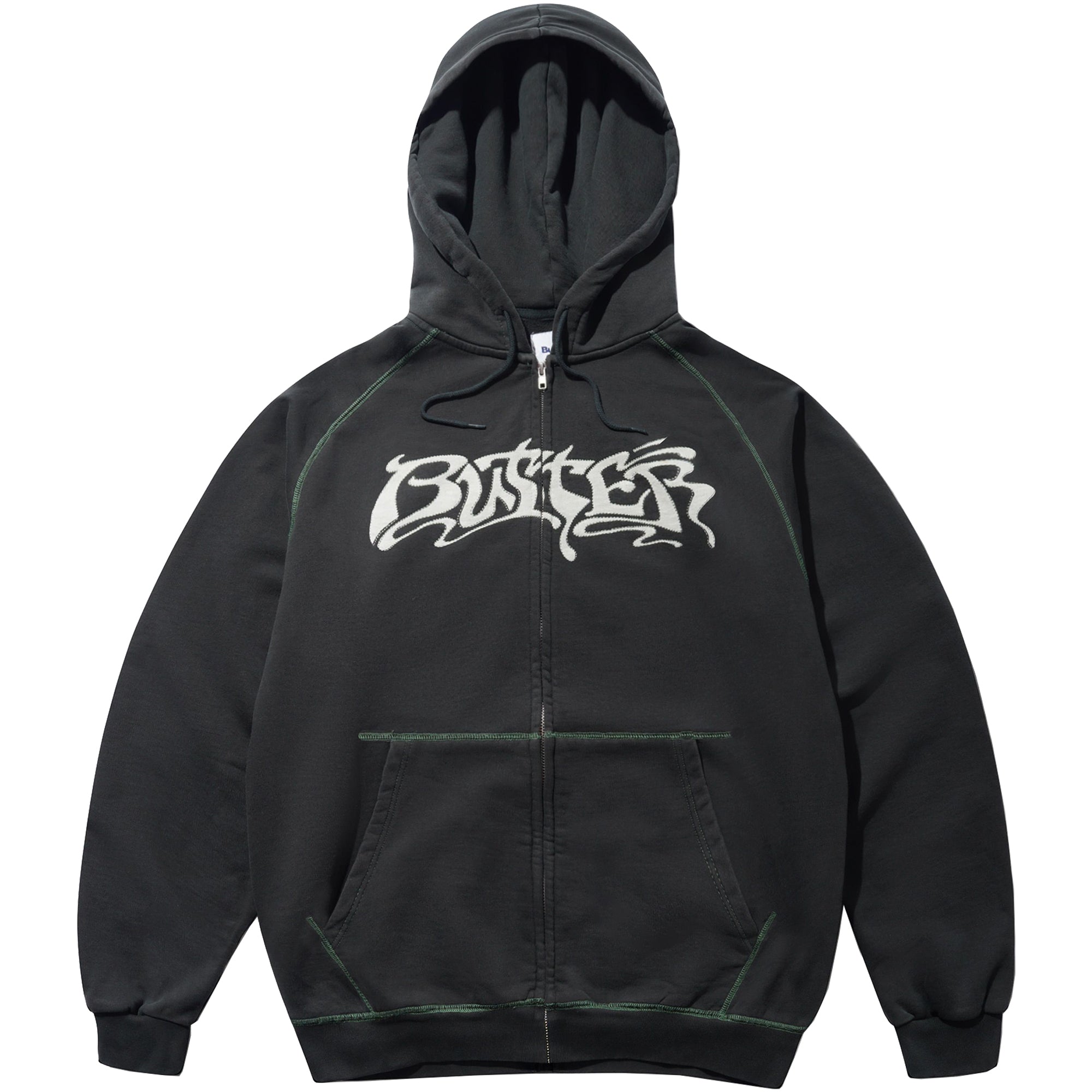 Butter Goods Drummer Zip-Thru Hood Washed Black