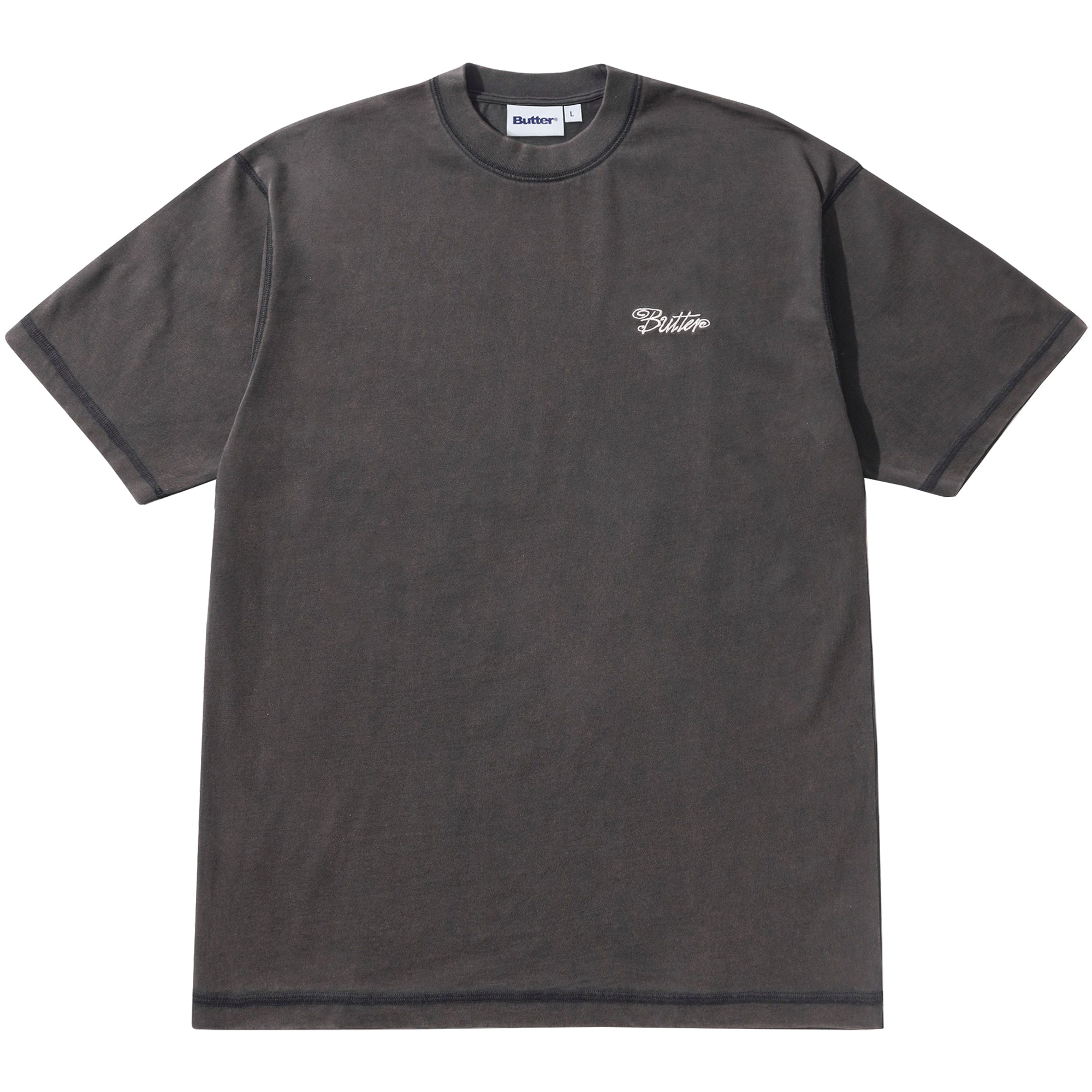 Butter Goods Jive Overlock Stitch Tee Distressed Black