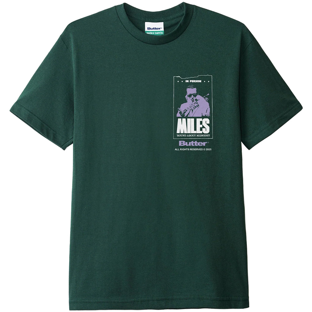 Butter Goods x Miles Davis Round About Midnight Tee Dark Forest