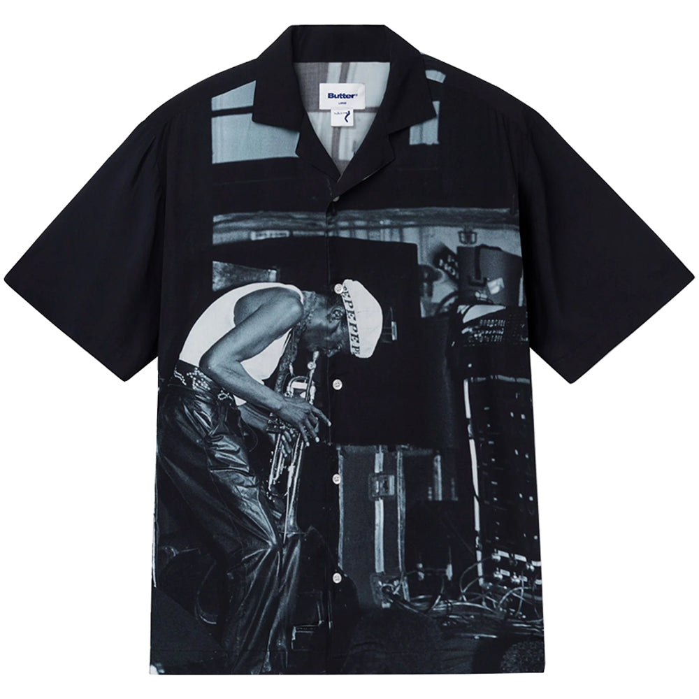 Butter Goods x Miles Davis Savoy Rayon Short Sleeve Shirt Black