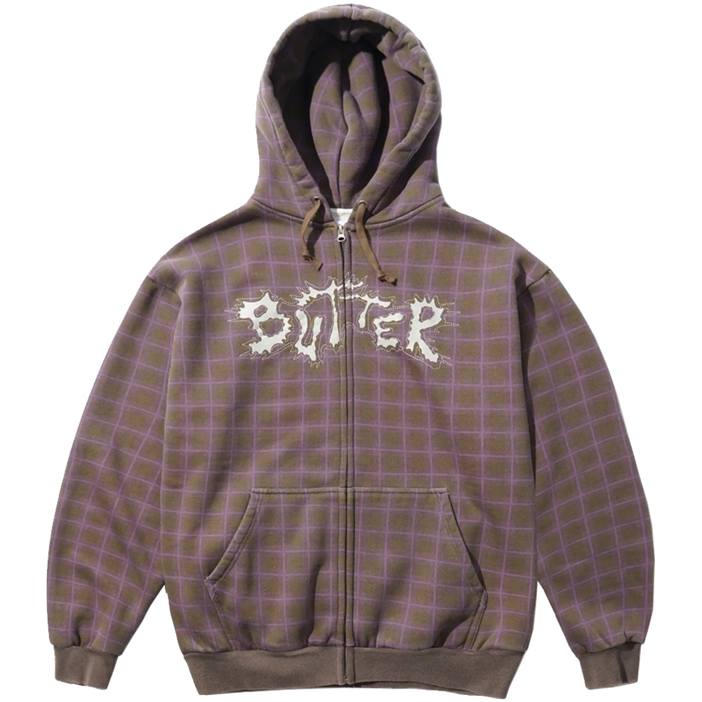 Butter Goods Eruption Zip-Thru Hood Plaid
