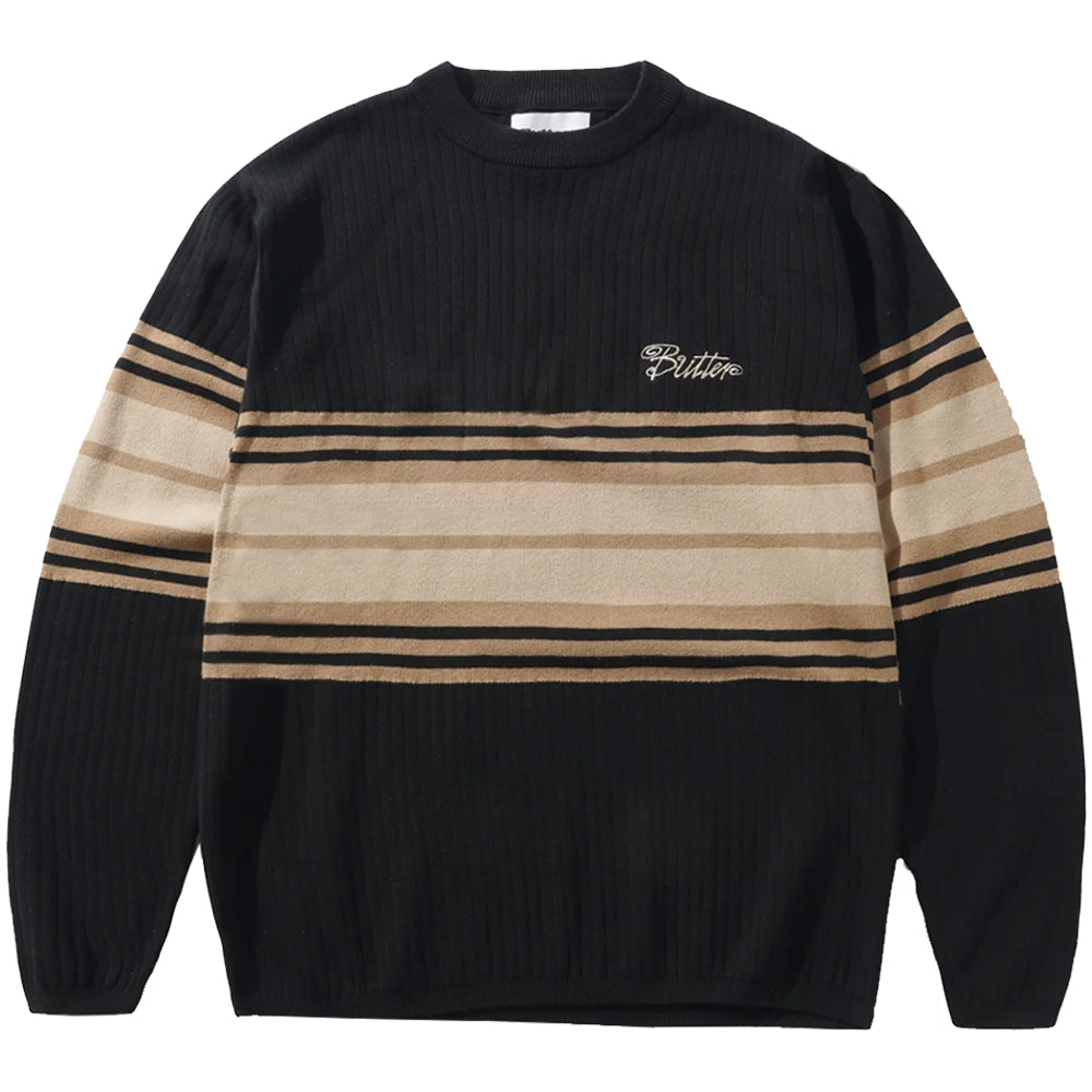 Butter Goods Crest Knit Sweater Black