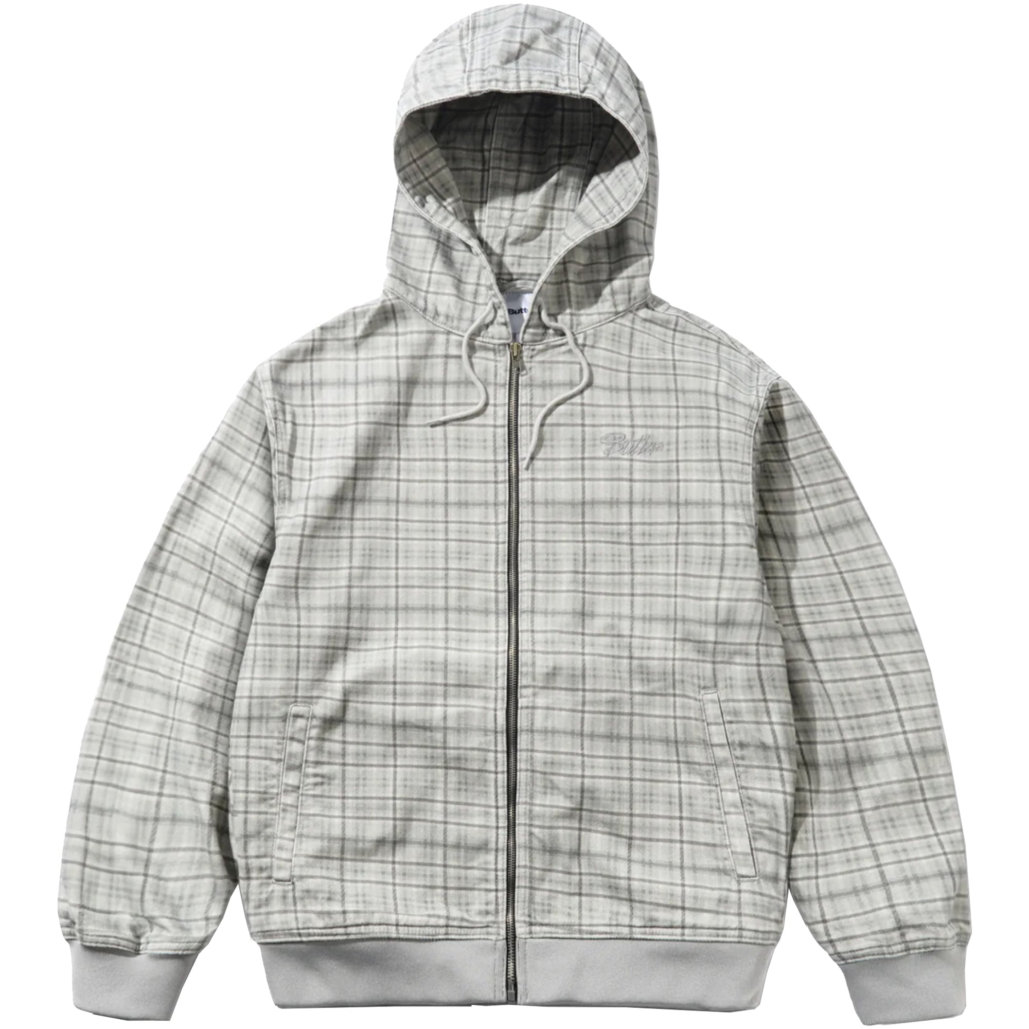 Butter Goods Hooded Work Jacket Grey Plaid