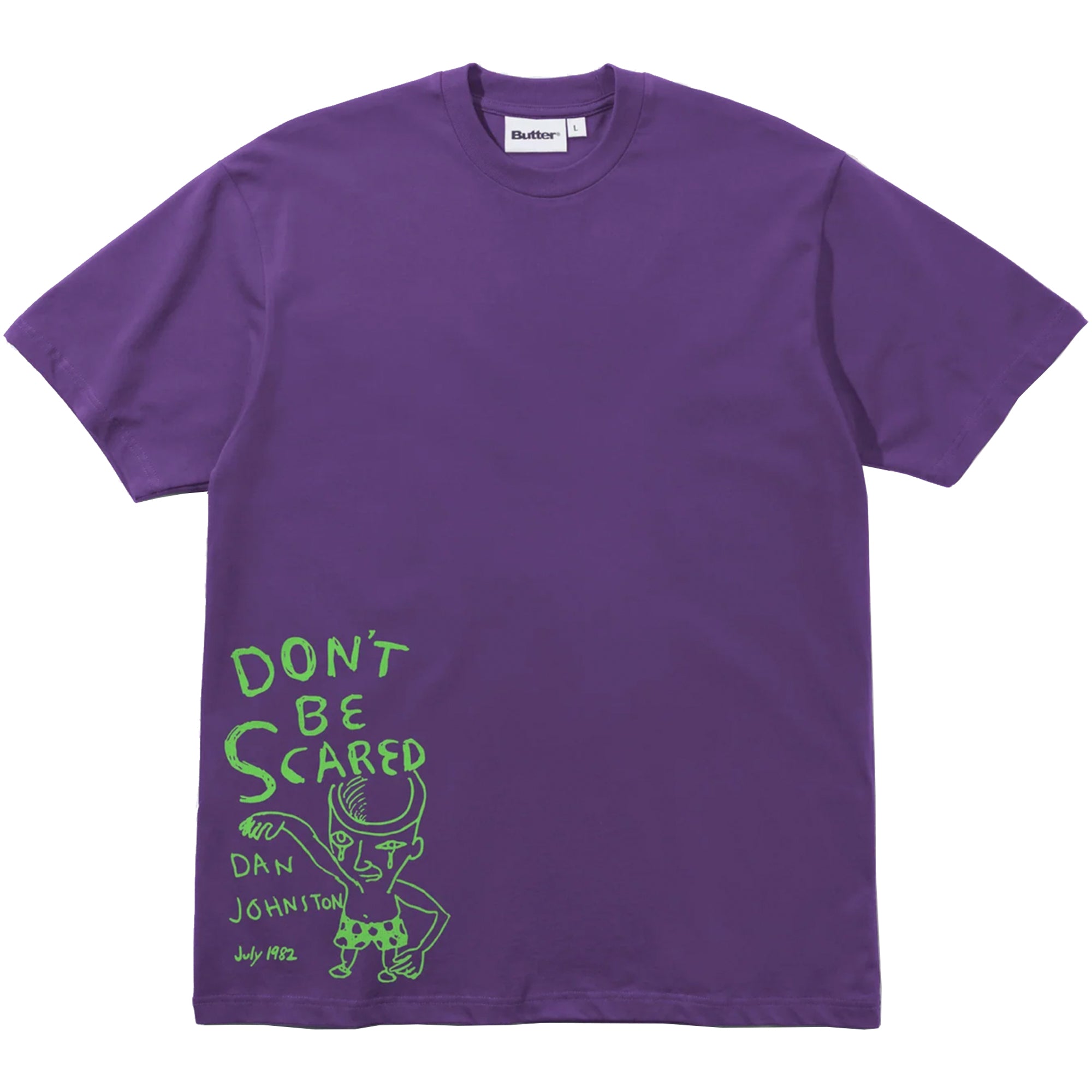 Butter Goods x Daniel Johnston Don't Be Scared Tee Grape