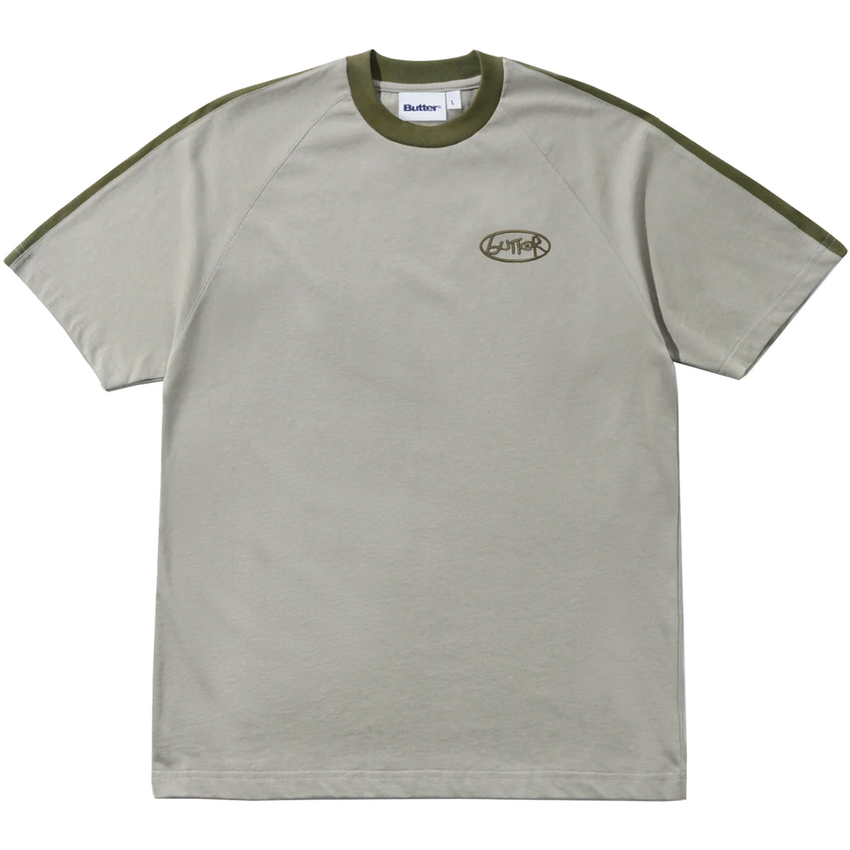 Butter Goods Abseil Panel Tee Cement/Moss