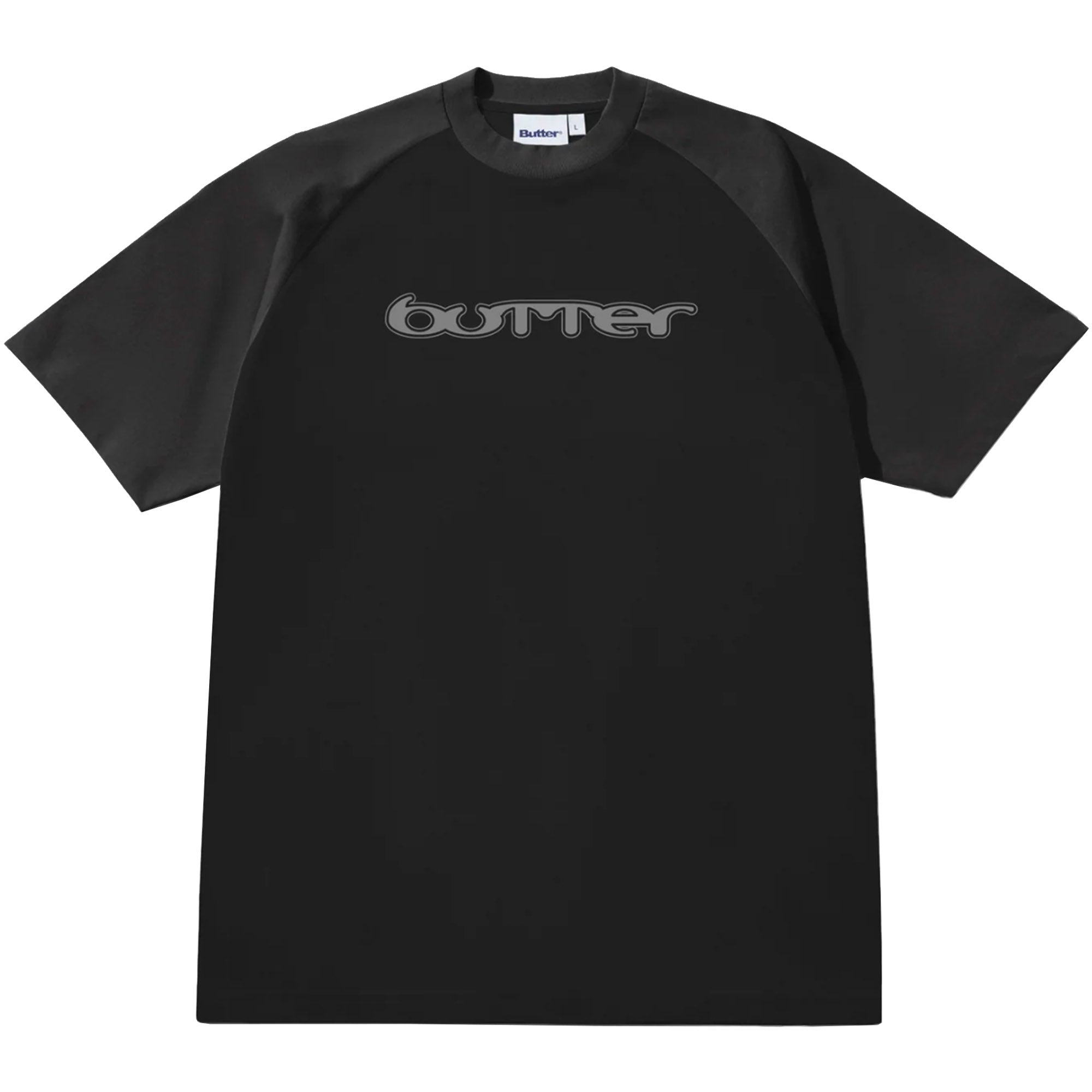 Butter Goods Witness Raglan Tee Black/Dark Grey
