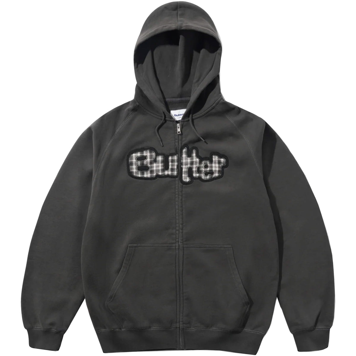 Butter Goods Stretch Zip-Thru Hood Washed Black