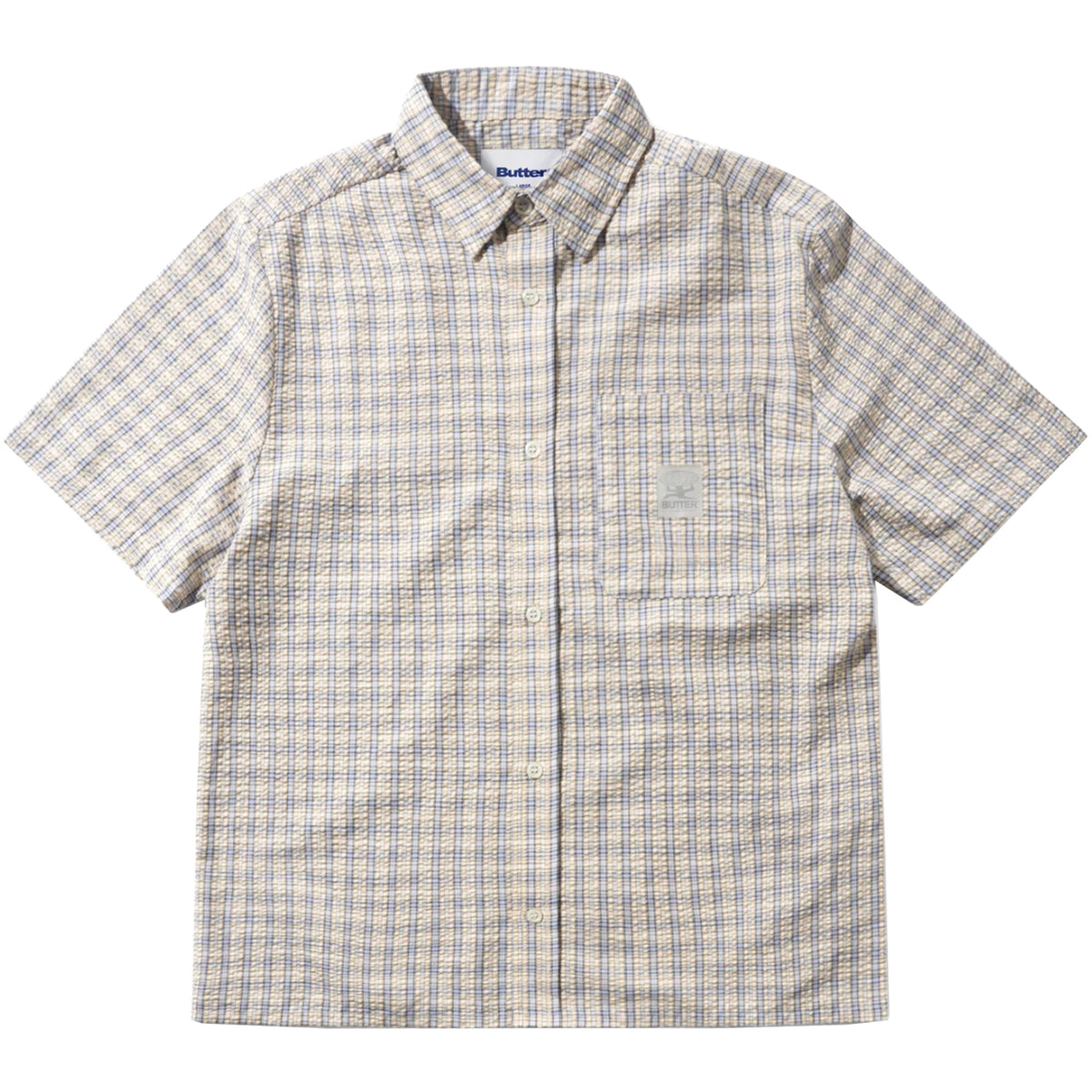 Butter Goods Equipment Short Sleeve Shirt Blue/Yellow