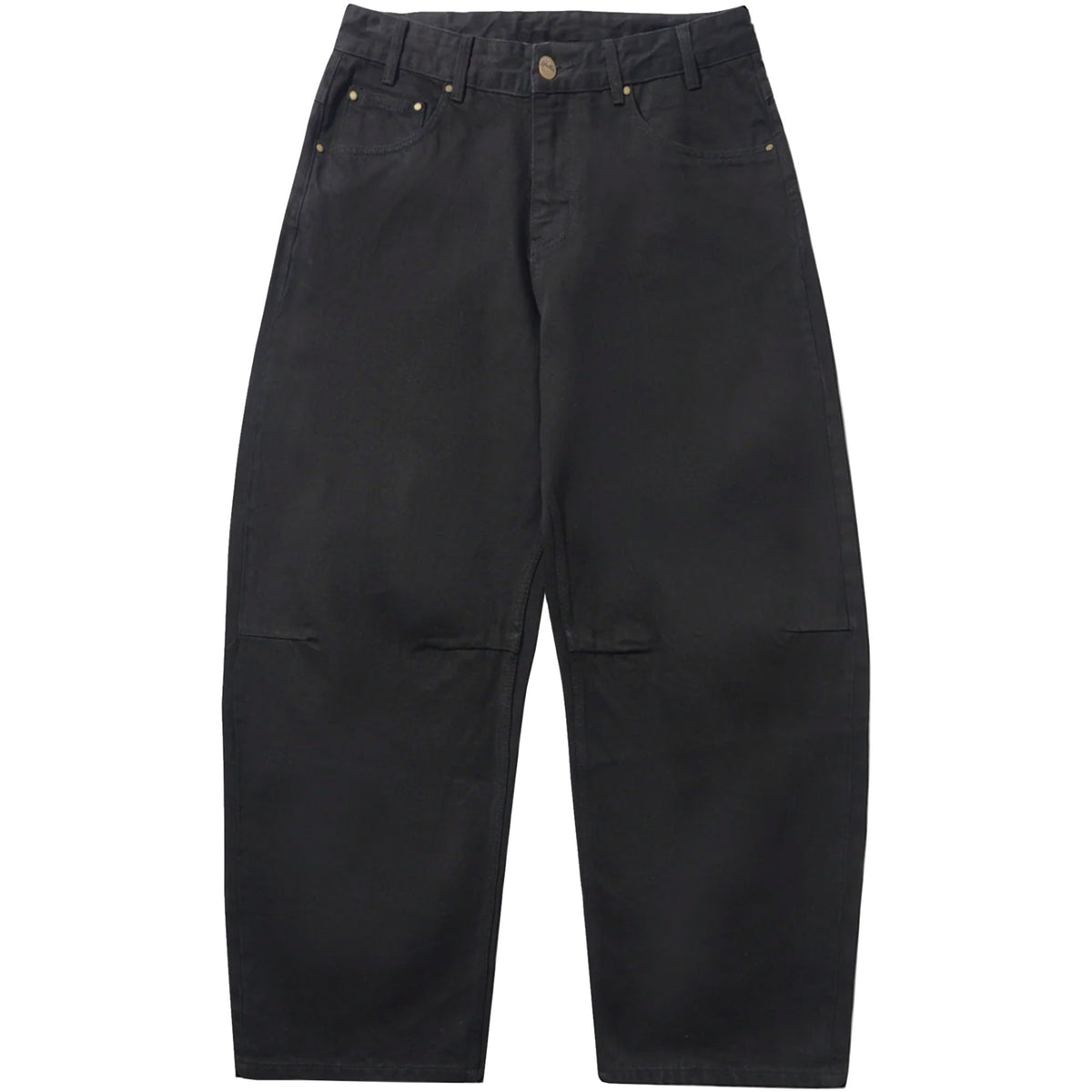 Butter Goods Wide Cut Denim Jeans Flat Black Selvedge