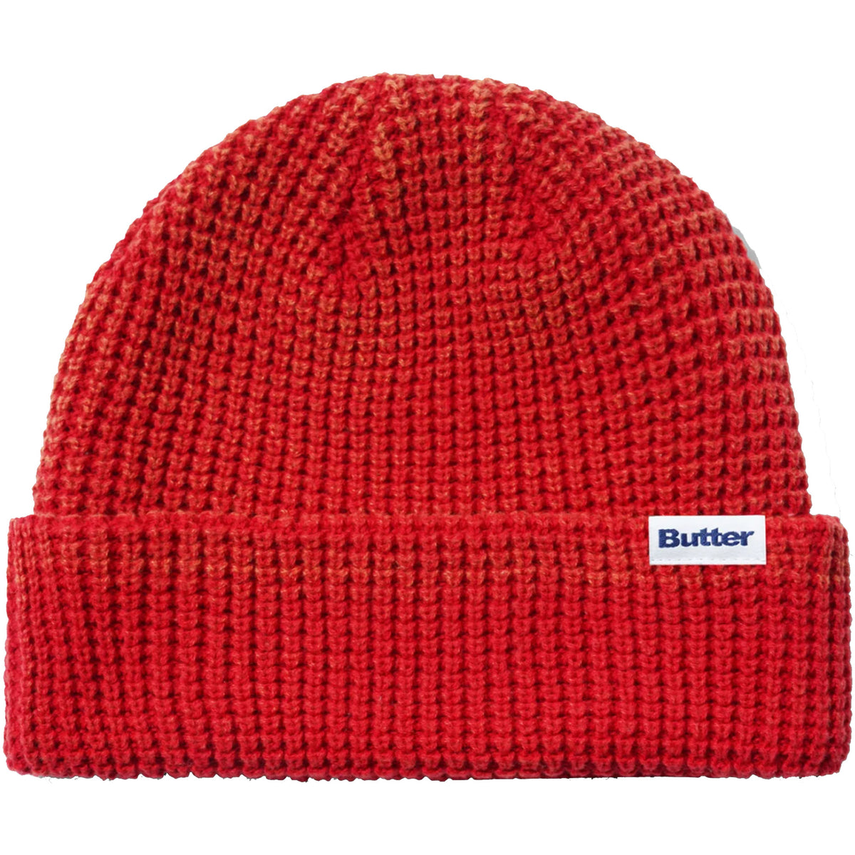 Butter Goods Distress Waffle Beanie Red