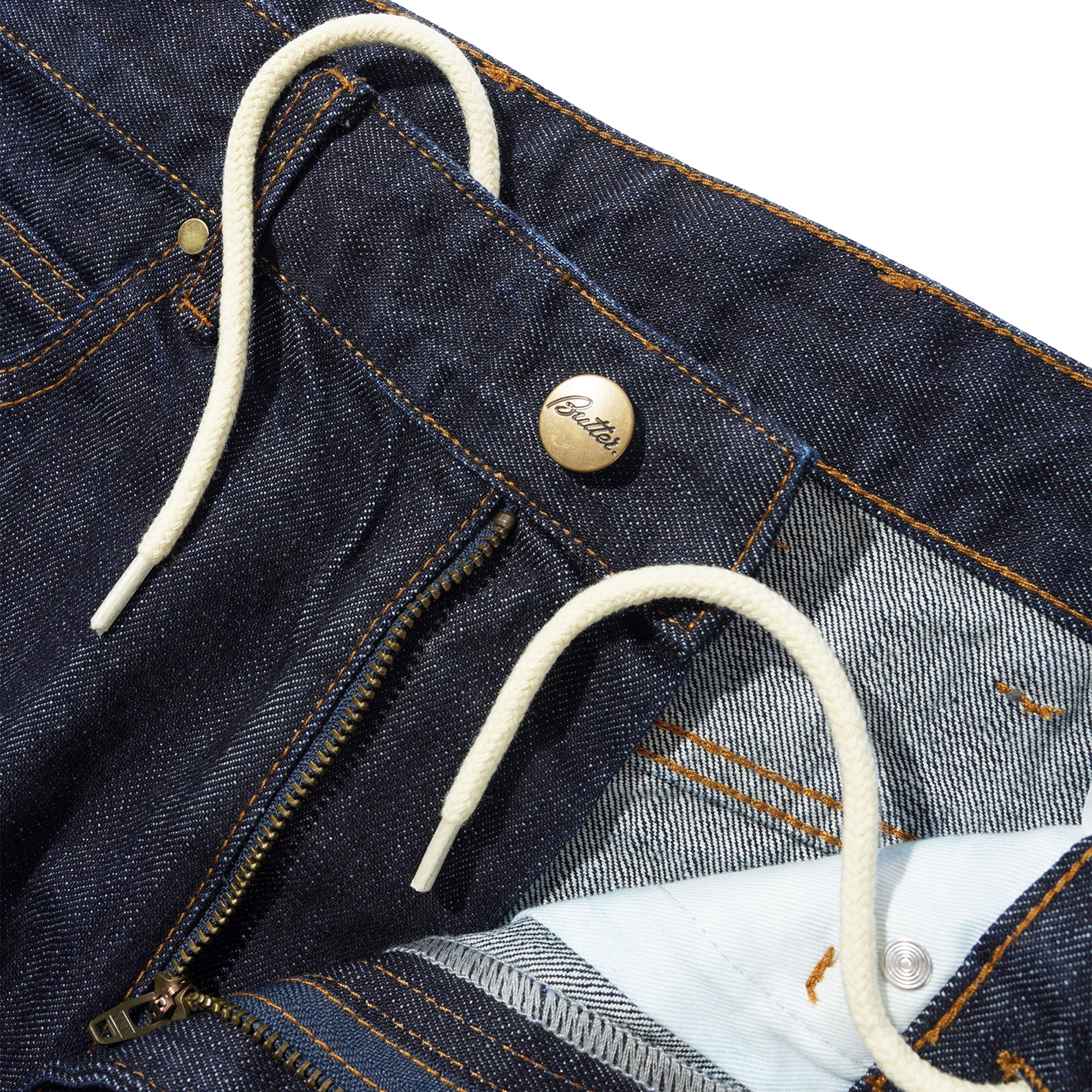 Butter Goods Straight Leg Denim Jeans Selvedge Blue