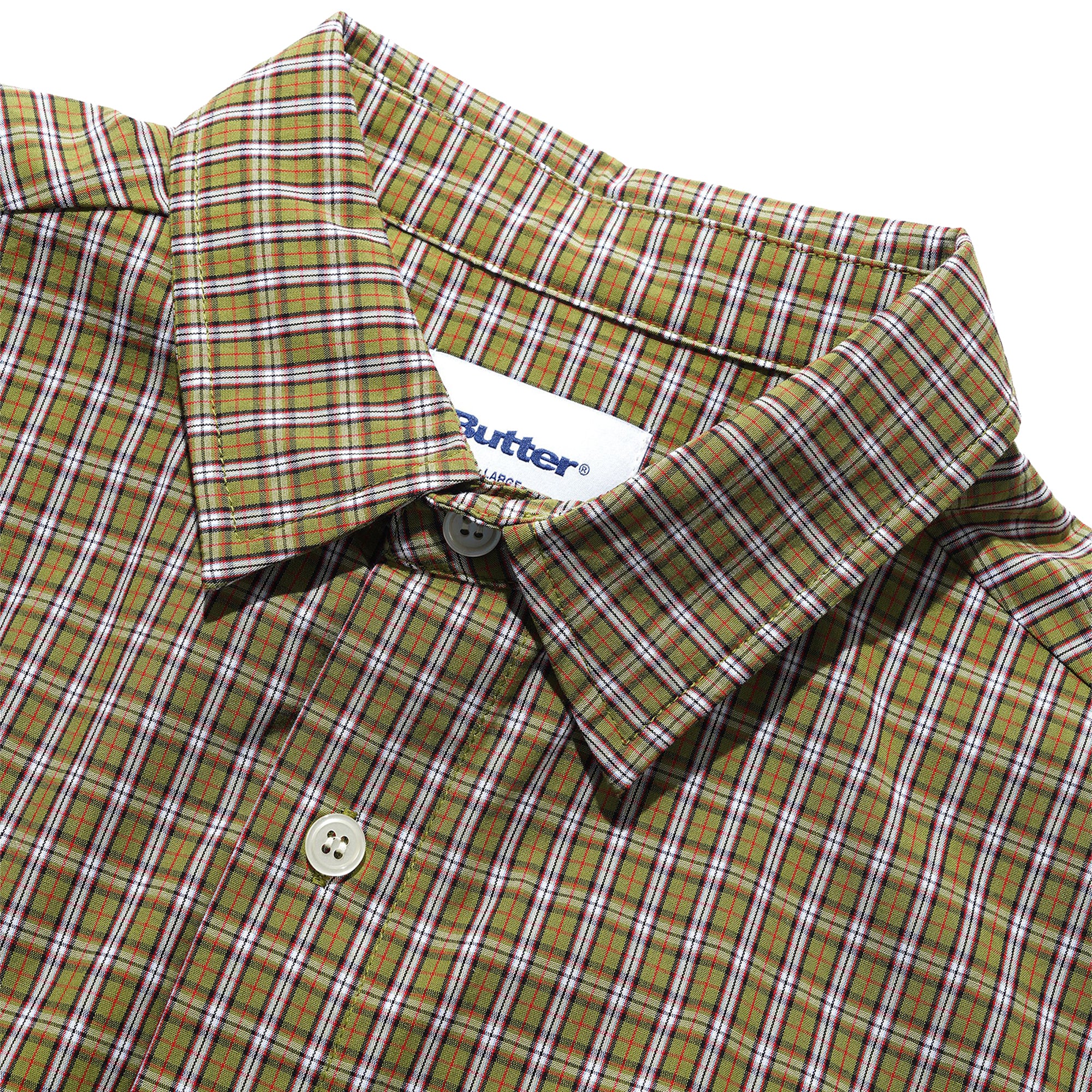 Butter Goods Equipment Short Sleeve Shirt Lime/Red