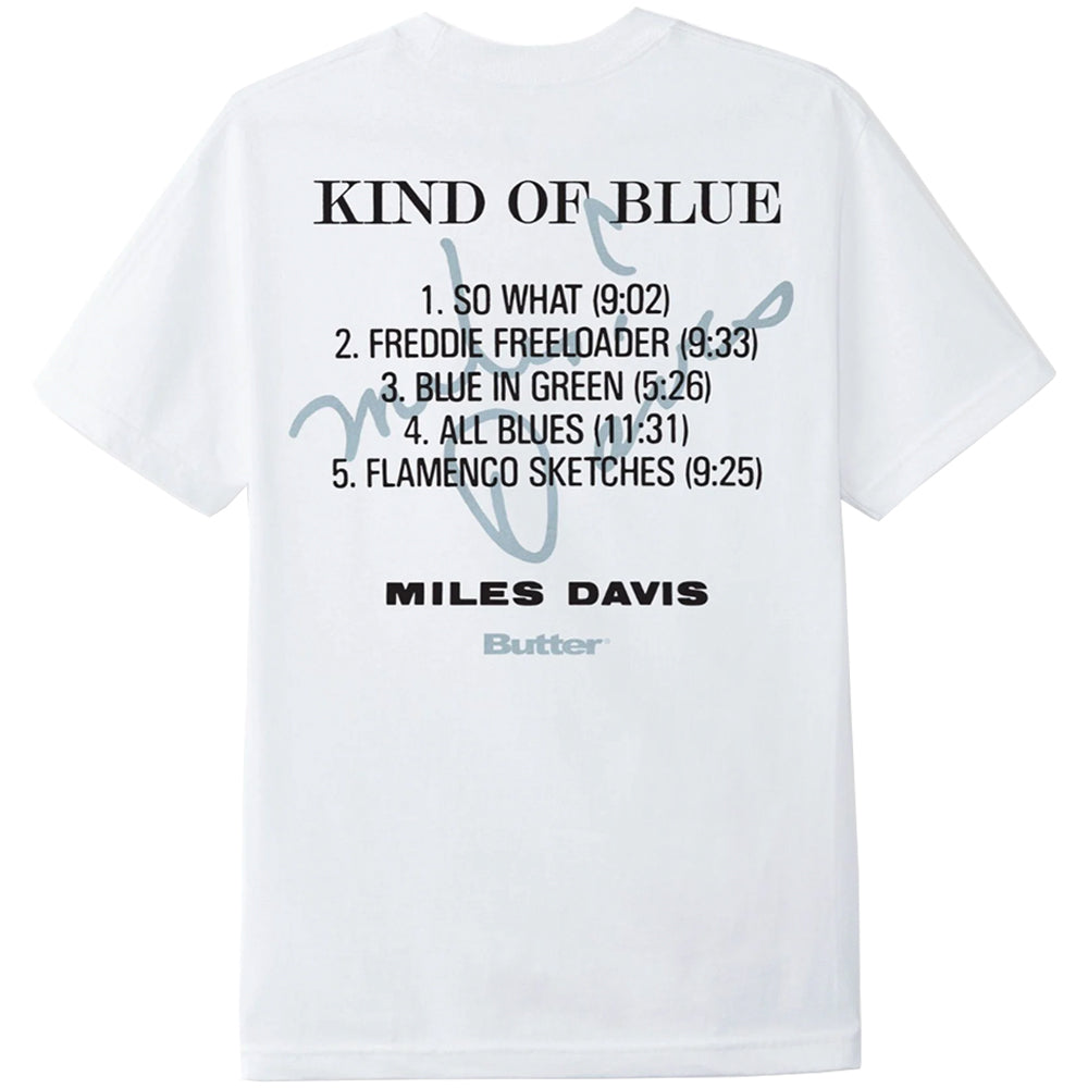 Butter Goods x Miles Davis Kind Of Blue Tee White