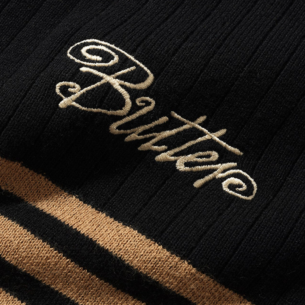 Butter Goods Crest Knit Sweater Black