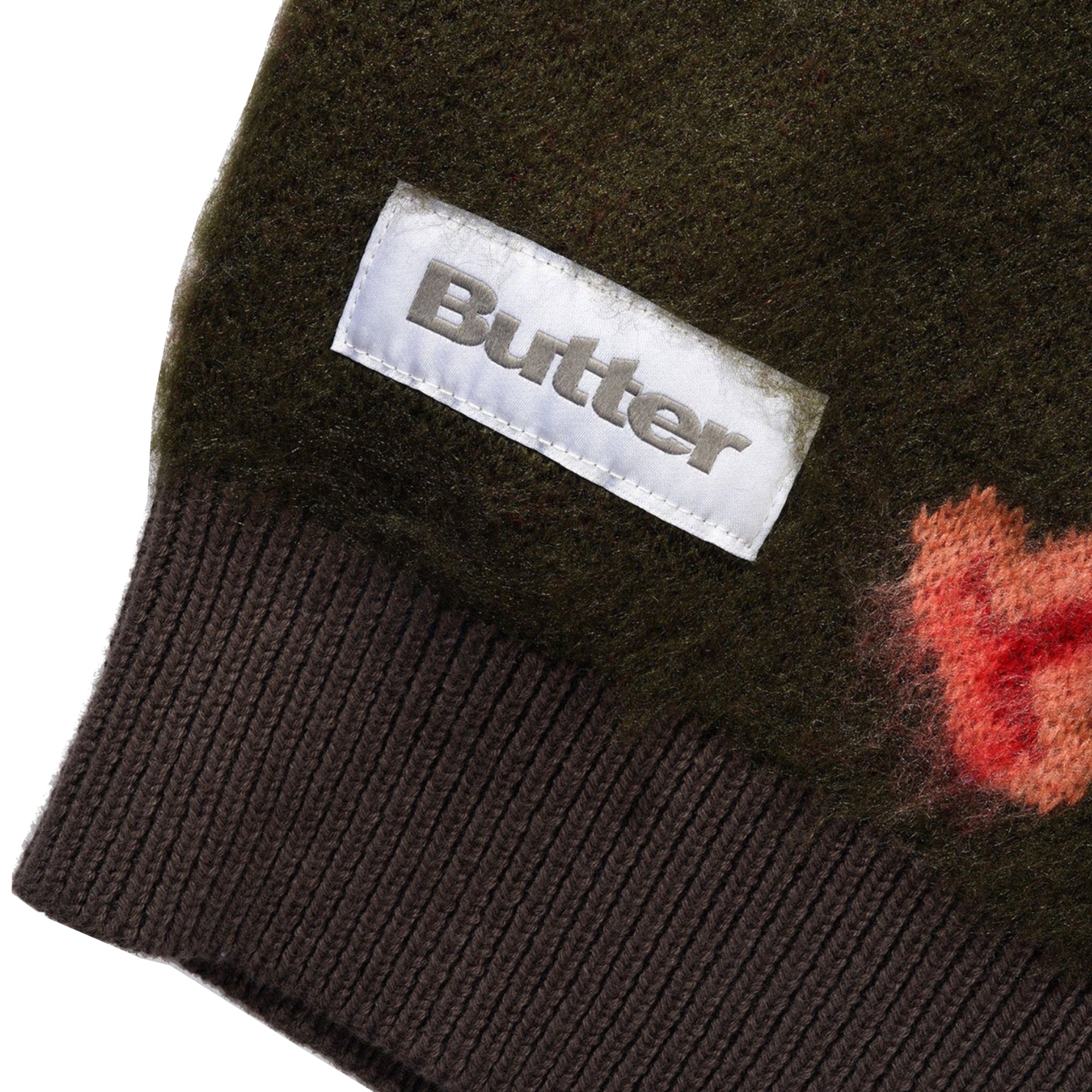 Butter Goods Beetle Zip-Thru Knit Sweater Olive