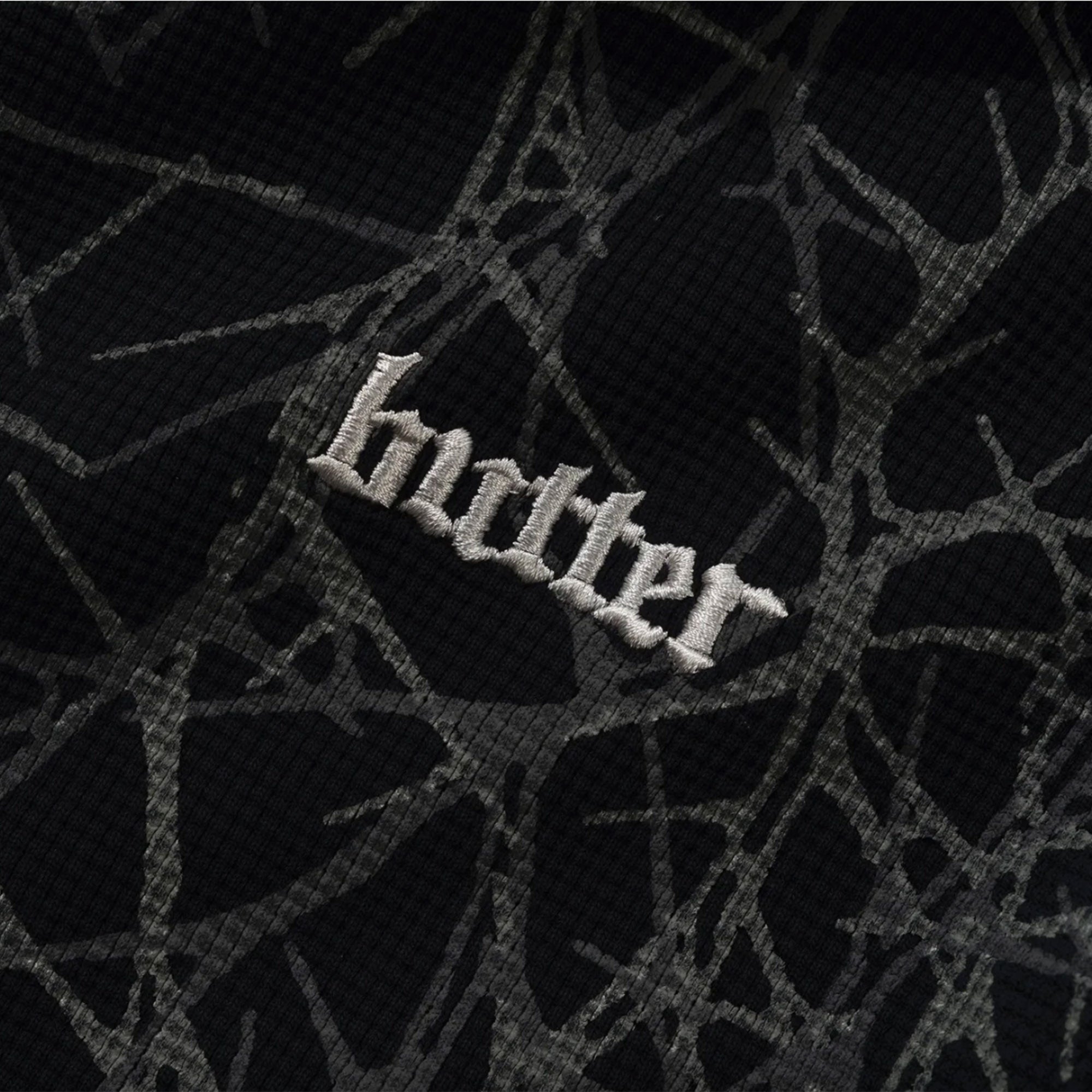 Butter Goods Thorn Camo Waffle Zip-Thru Hood Black