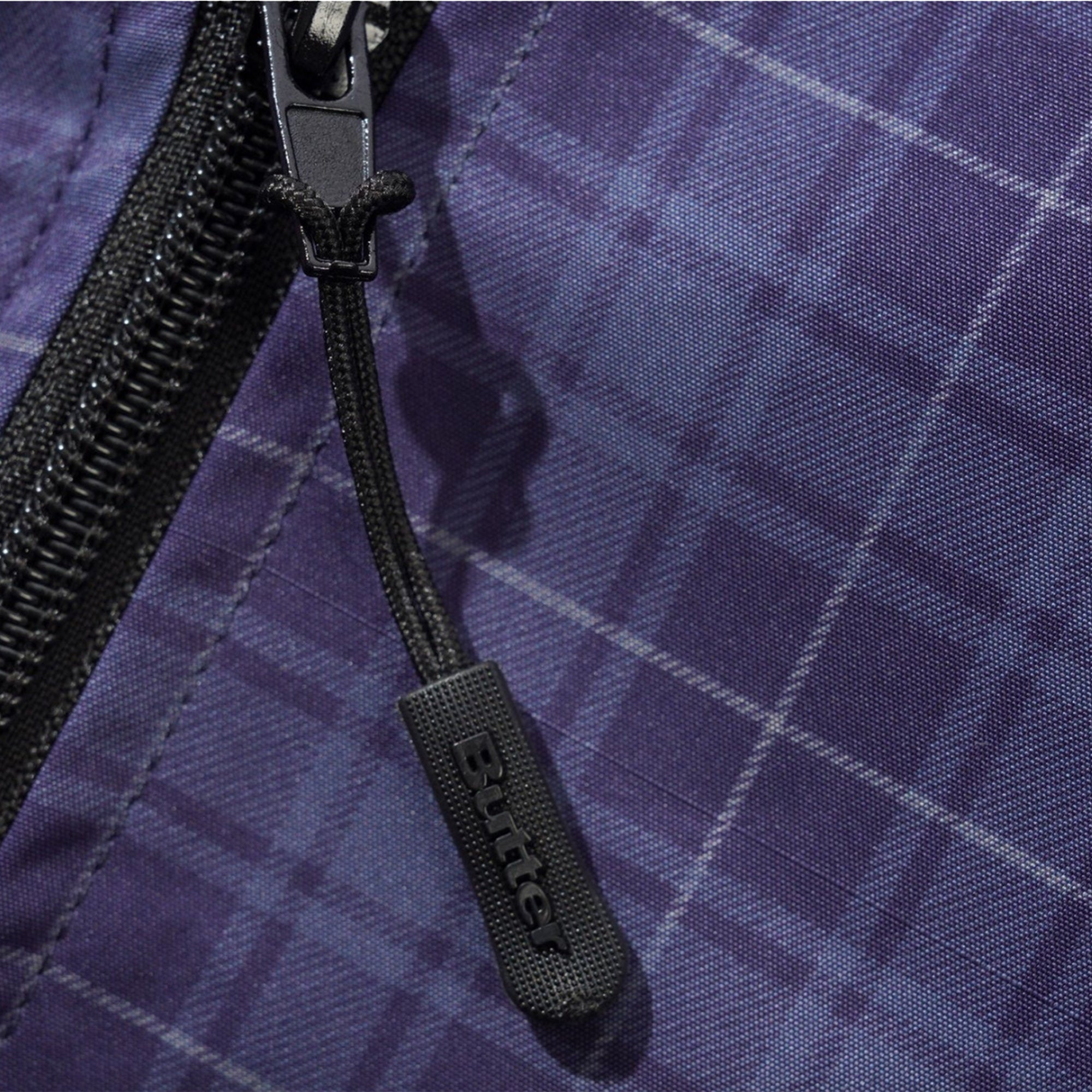 Butter Goods Plaid Nylon Jacket Navy