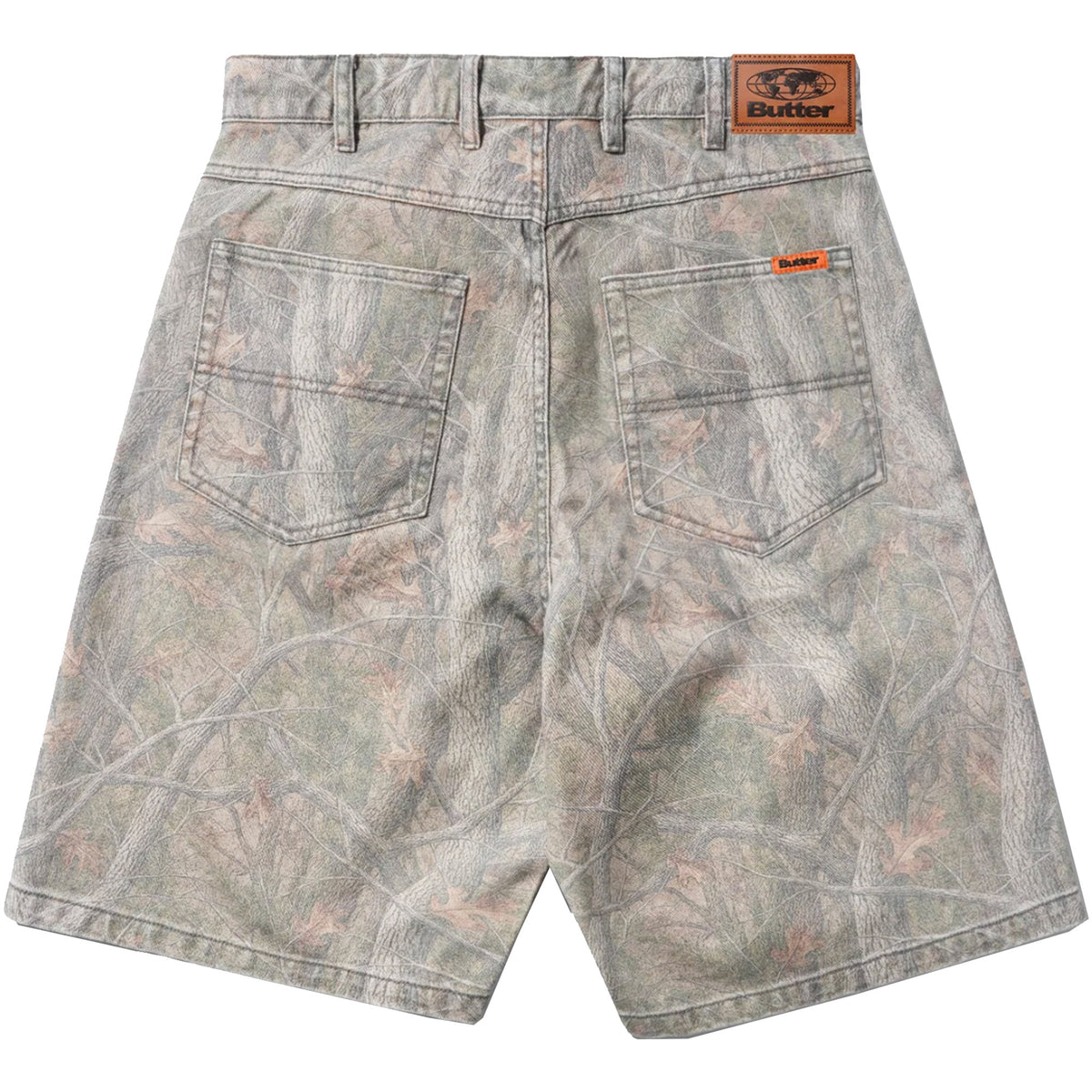 Butter Goods Baggy Denim Shorts Forest Camo