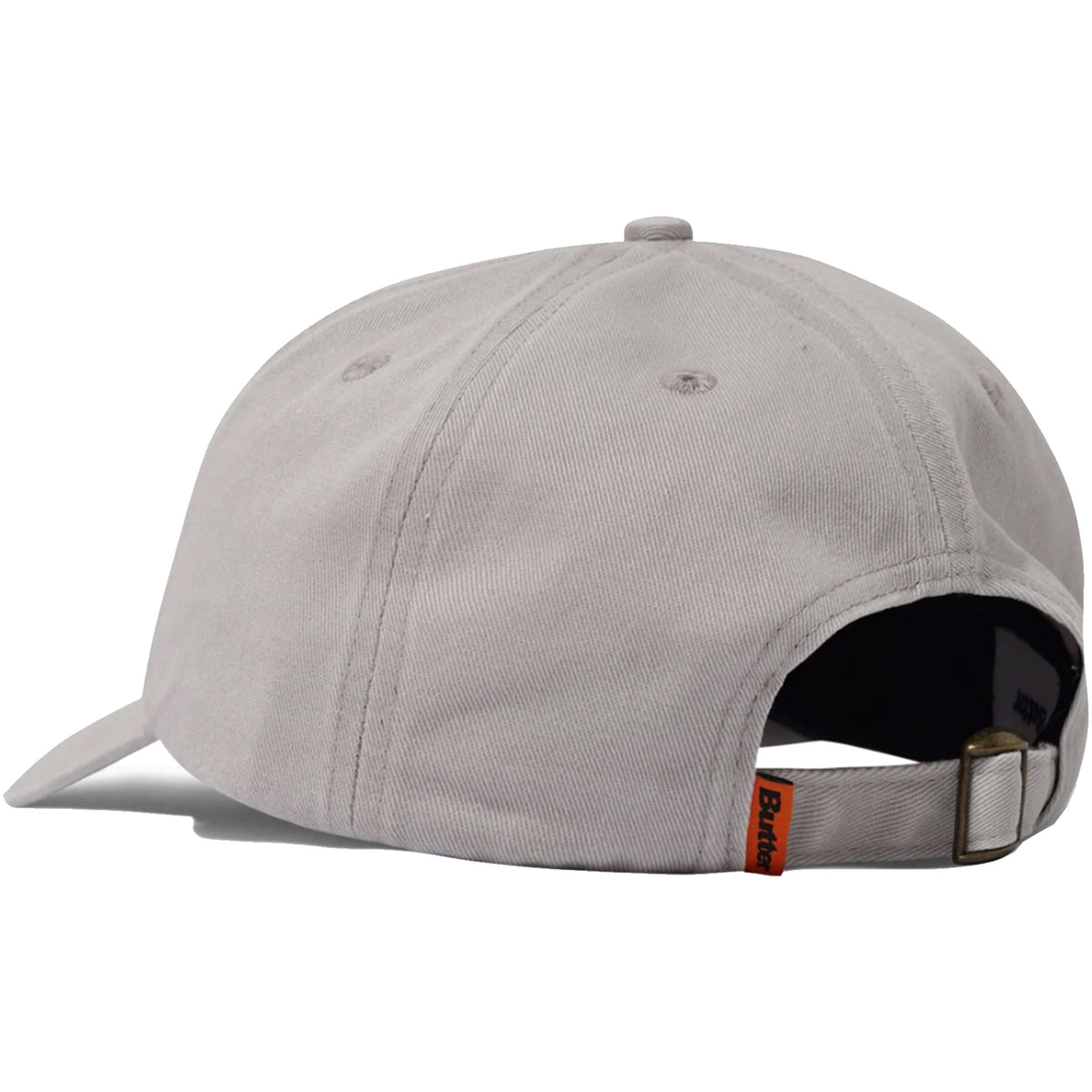 Butter Goods Rounded Logo 6 Panel Cap Washed Light Grey