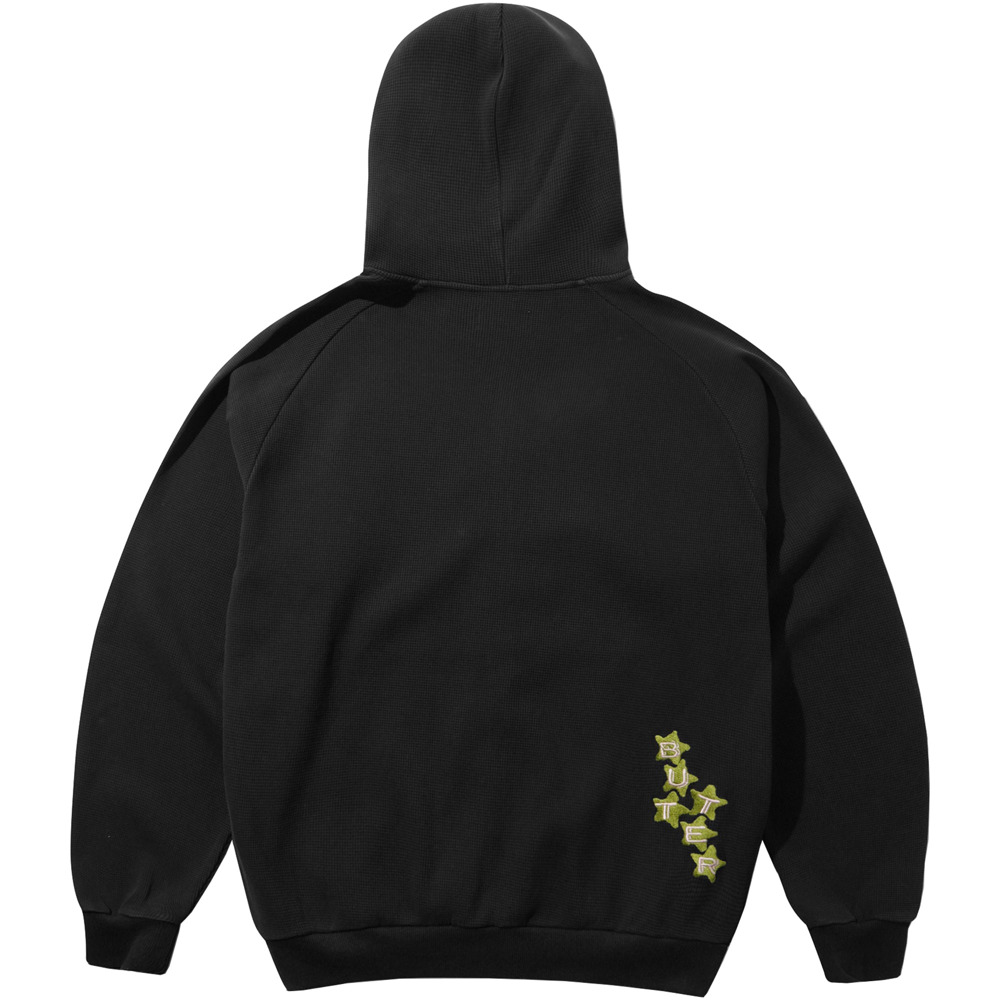 Butter Goods Stars Waffle Zip-Thru Hood Black
