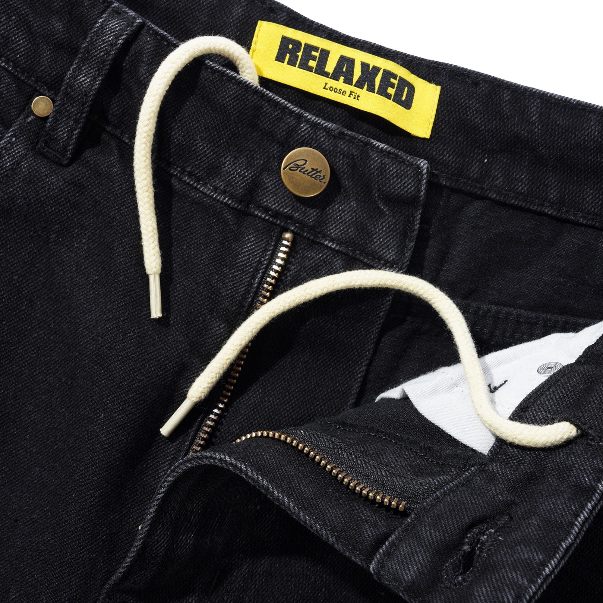 Butter Goods Relaxed Denim Jeans Flat Black
