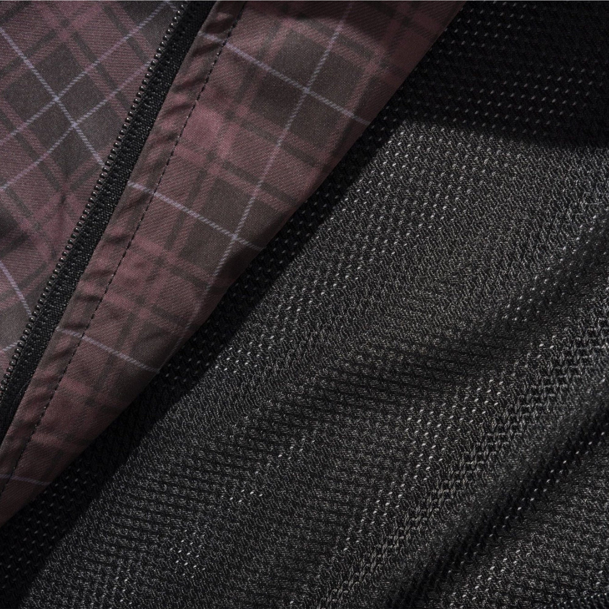 Butter Goods Plaid Nylon Jacket Burgundy