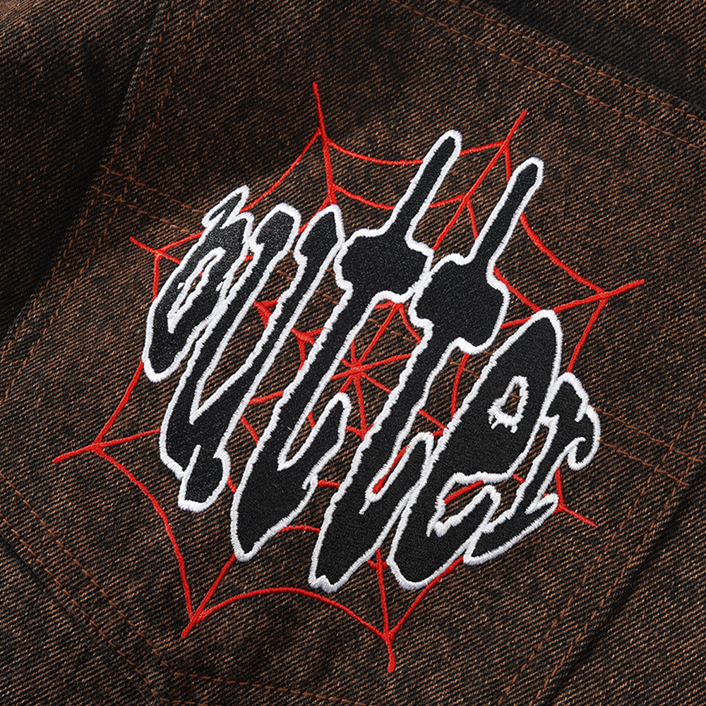 Butter Goods Spider Denim Jeans Acid Brown
