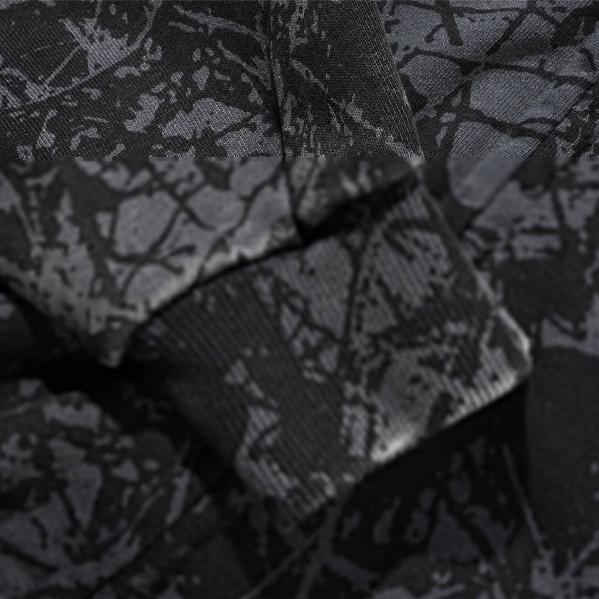 Butter Goods Woods Camo Zip-Thru Hood Washed Black