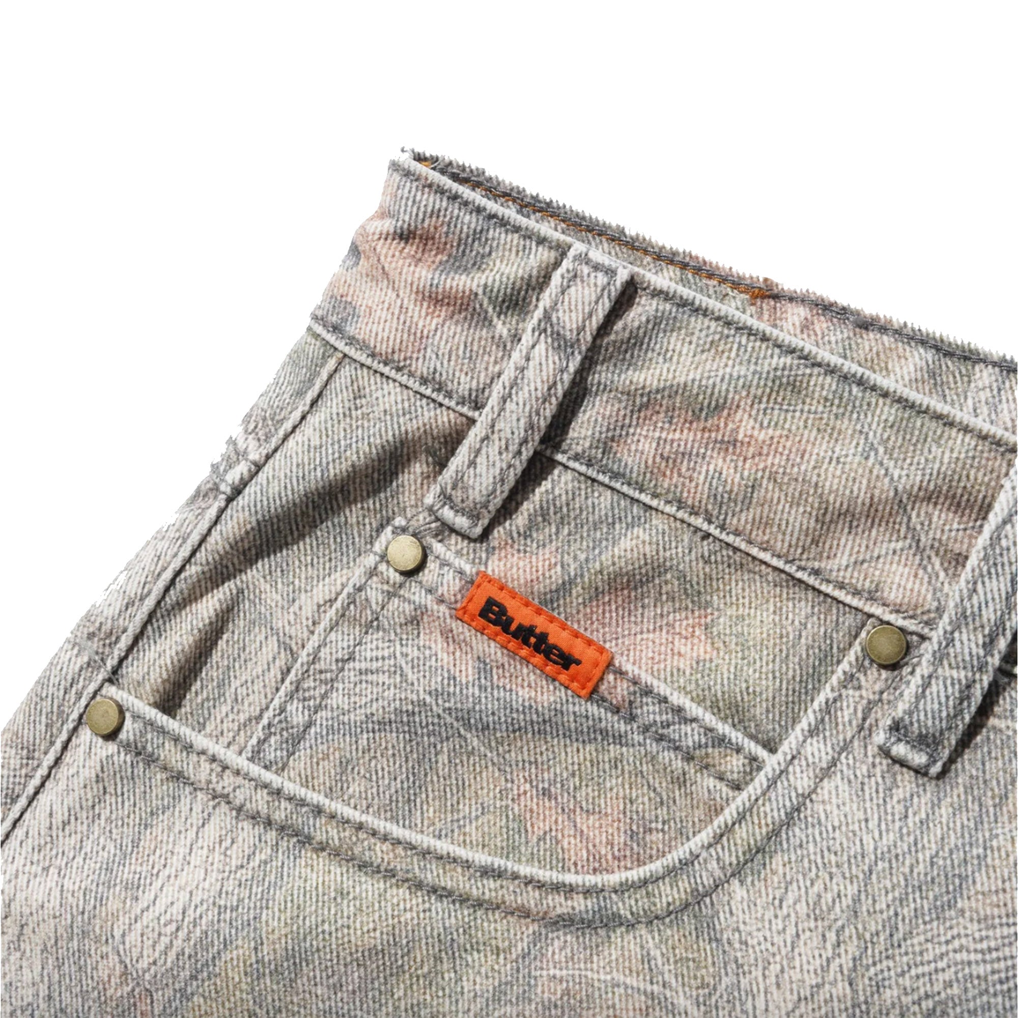 Butter Goods Baggy Denim Shorts Forest Camo