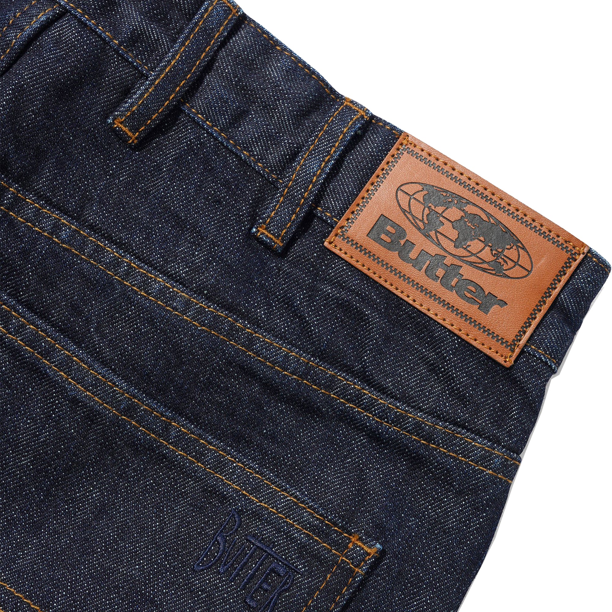 Butter Goods Straight Leg Denim Jeans Selvedge Blue