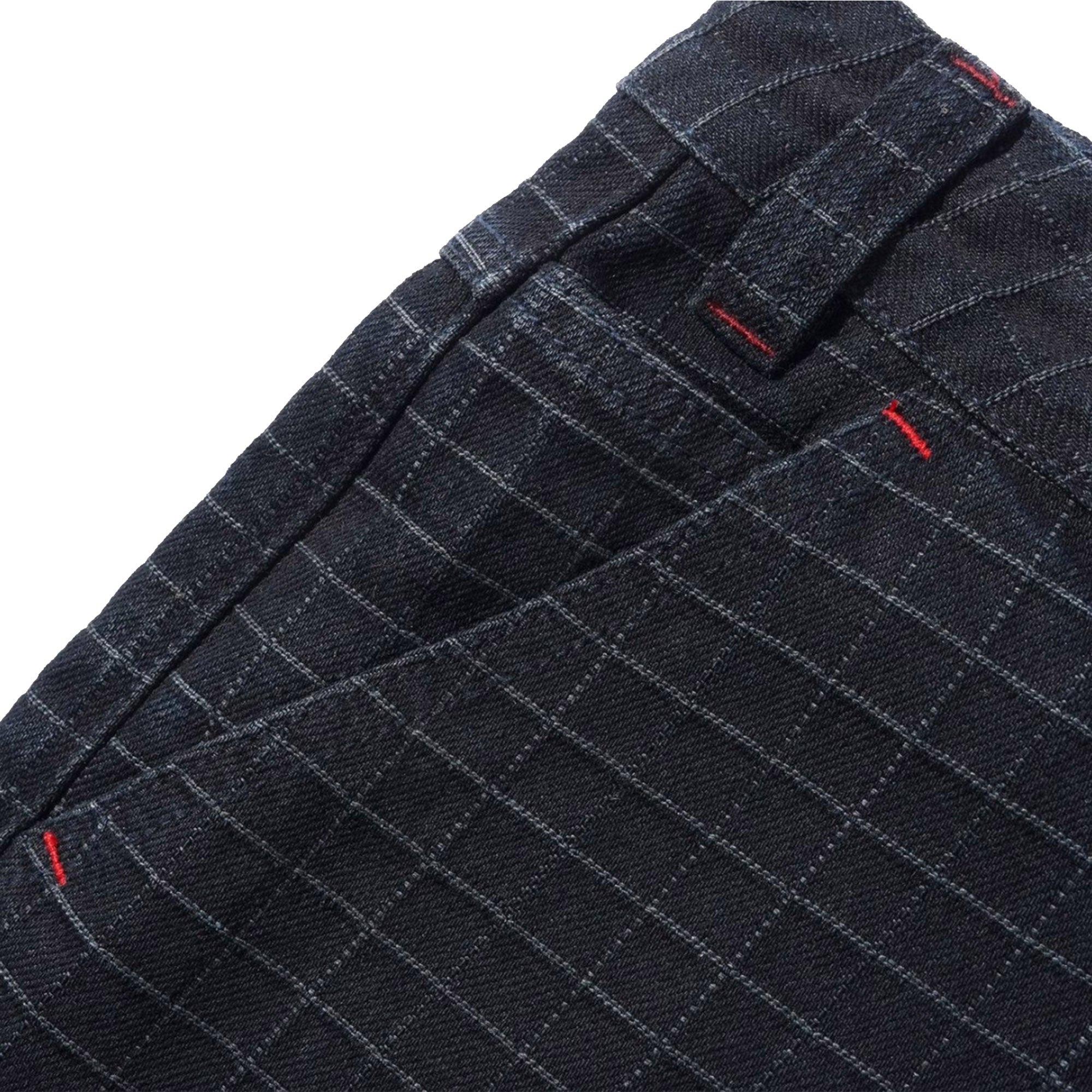 Butter Goods Big Grid Denim Shorts Overdyed Black