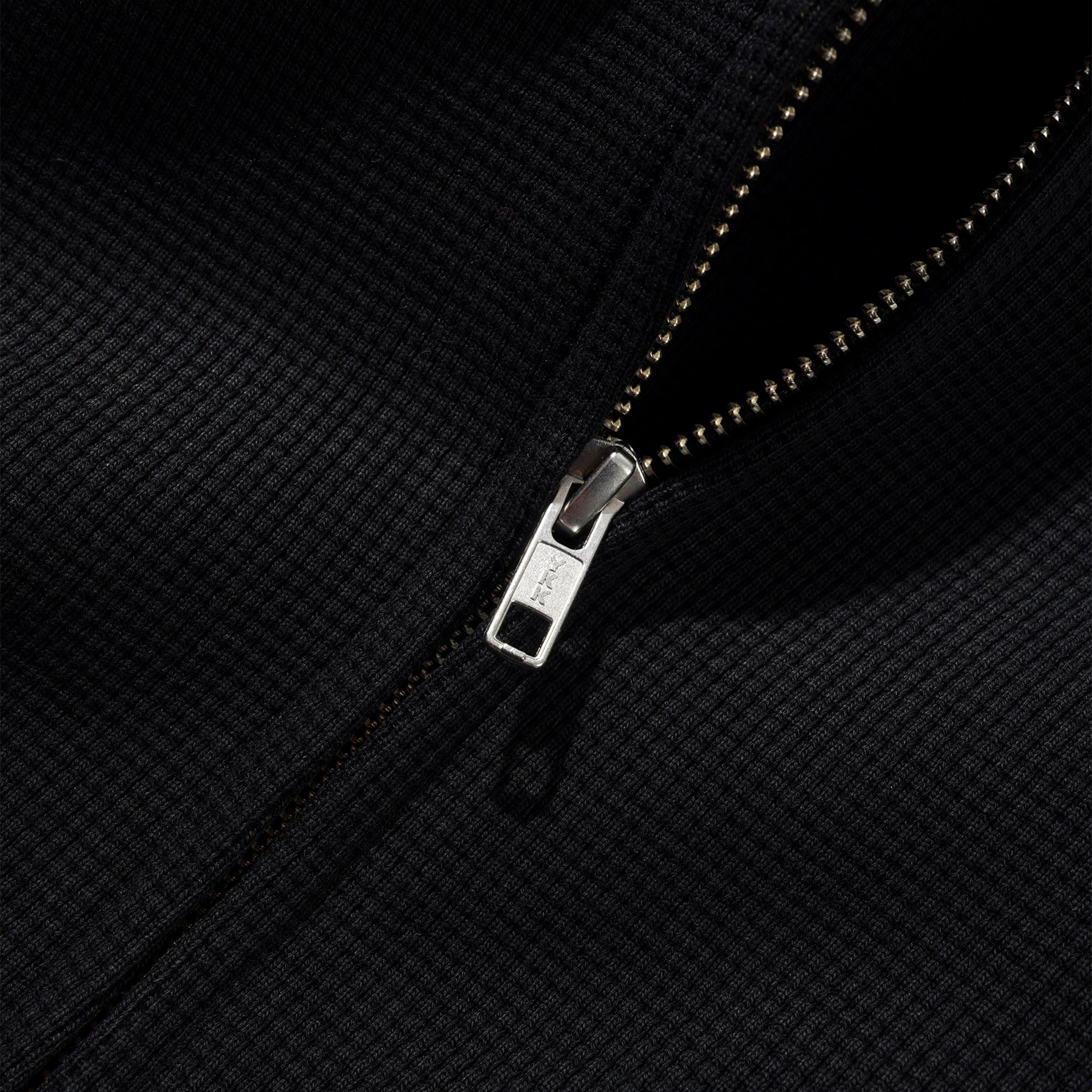 Butter Goods Stars Waffle Zip-Thru Hood Black