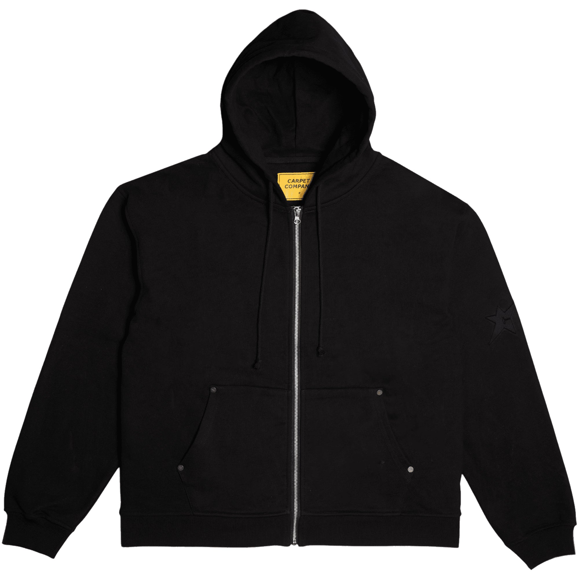 Carpet Company C-Star Embossed Zip Hoodie Black