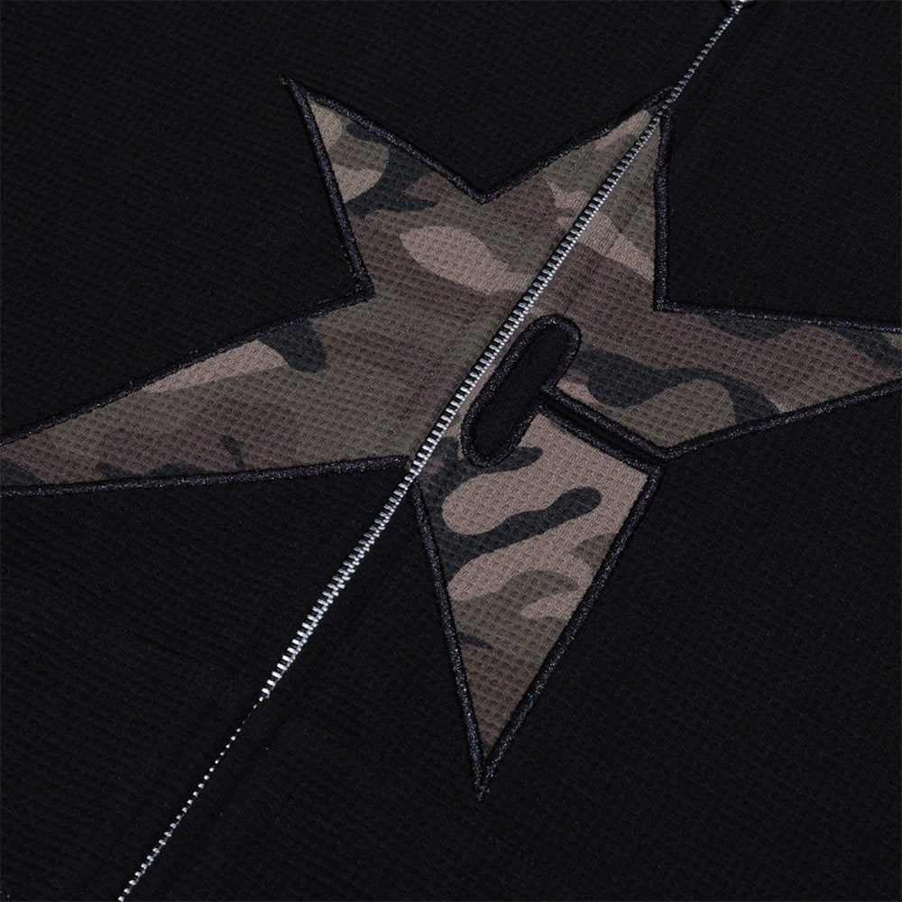 Carpet Company C-Star Thermal Zip Hoodie Black