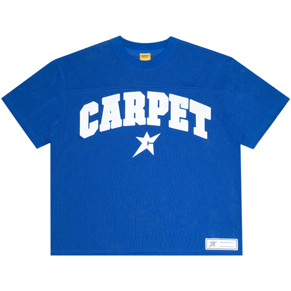 Carpet Company C-Star Short Sleeve Football Jersey Blue